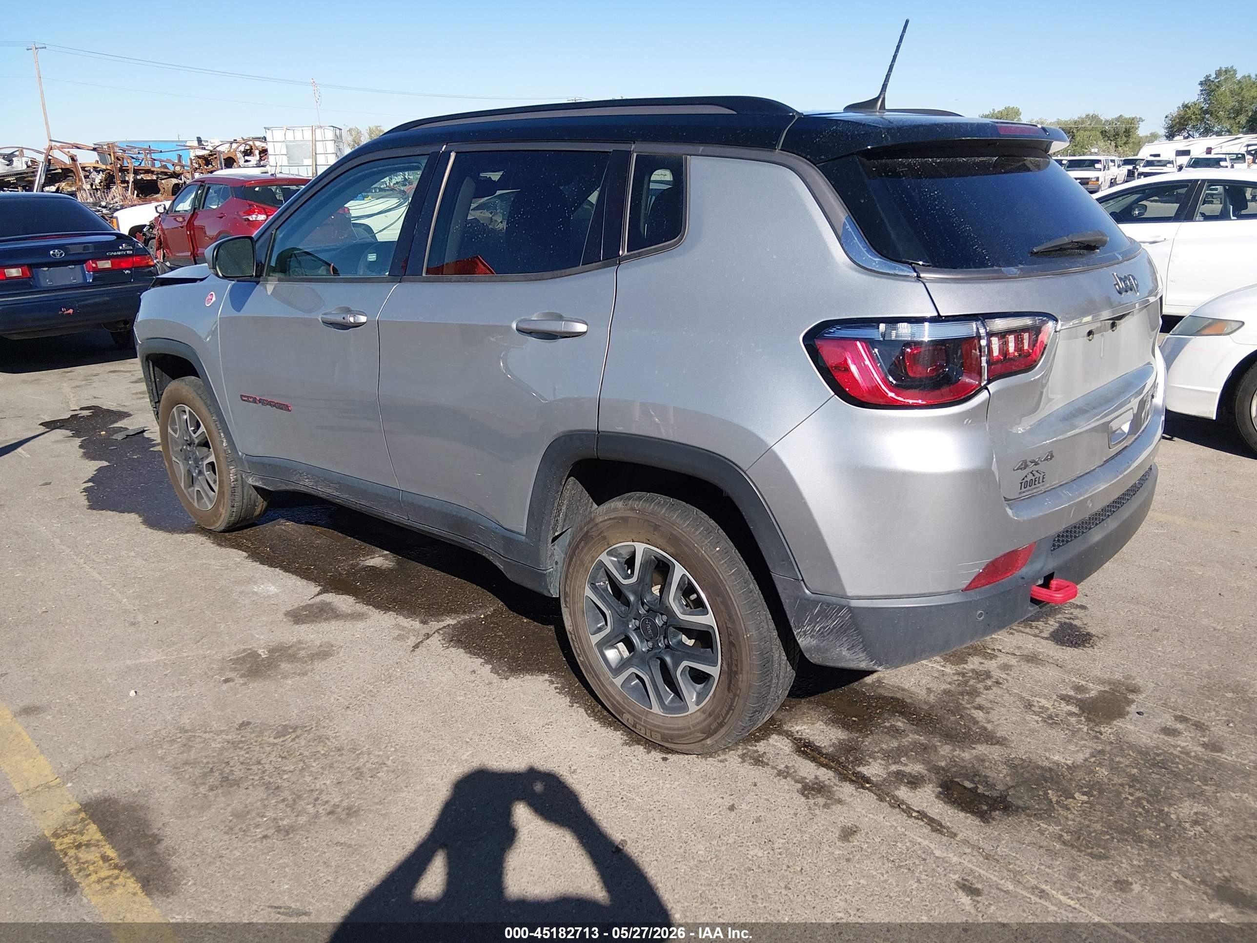 2021 Jeep Compass VIN 3C4NJDDB2MT564831 IAAI salvage auction — Front End, Salvage (Utah), sold $3,400 on 2026-07-08 (photo 3)