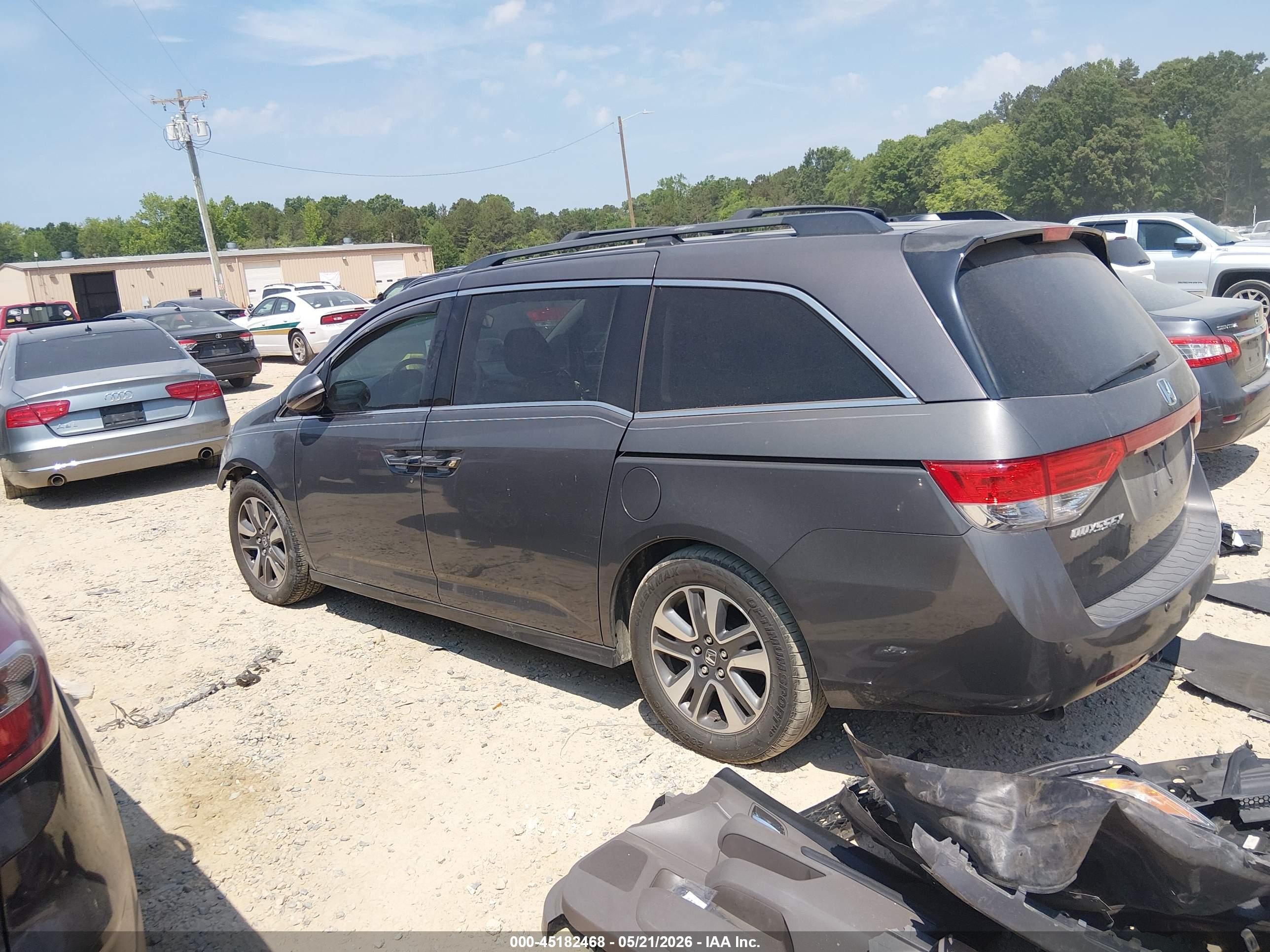 2014 Honda Odyssey VIN 5FNRL5H90EB105029 IAAI salvage auction — Front End, Salvage (North Carolina), sold $1,500 on 2026-07-12 (photo 3)