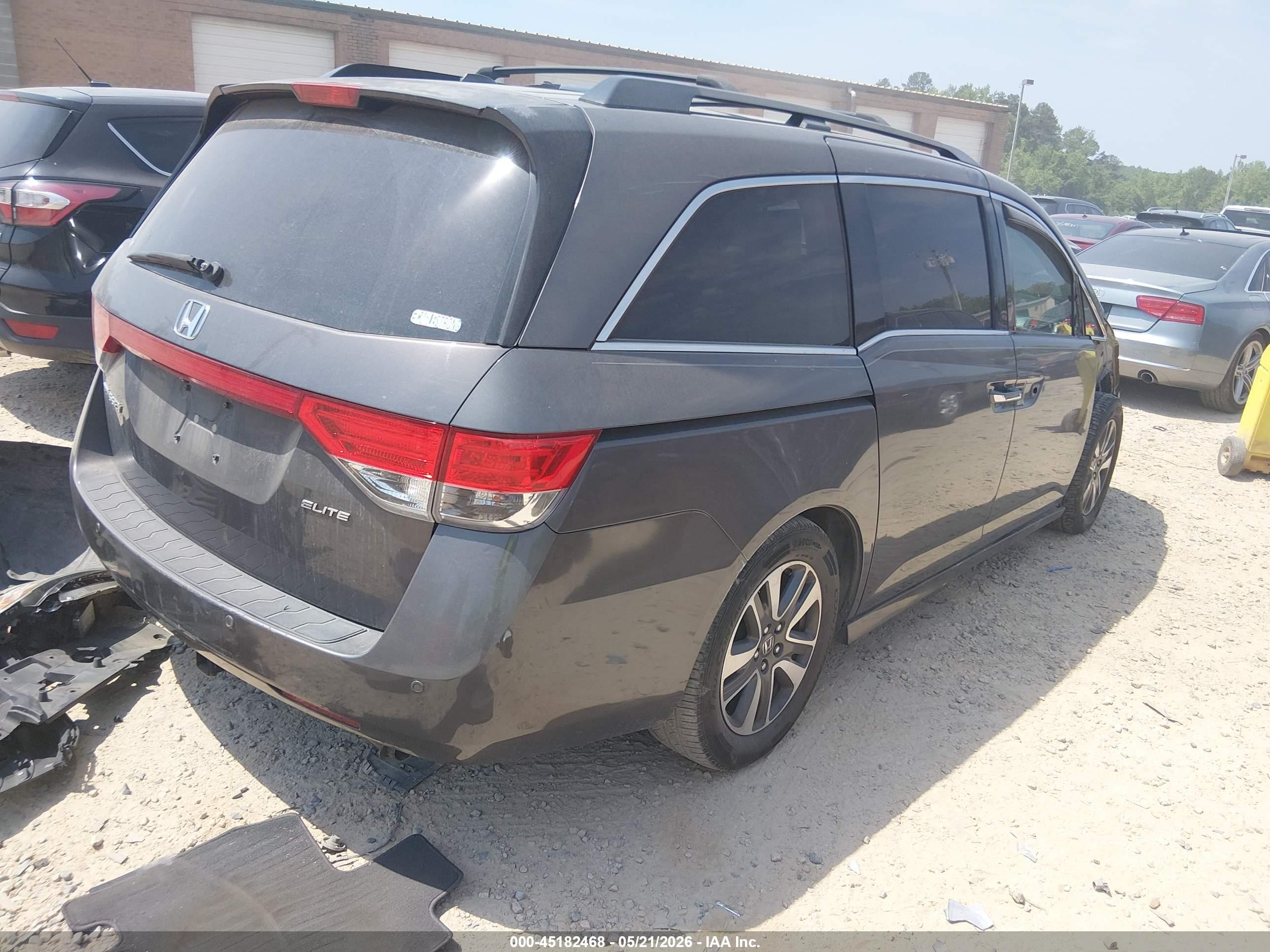 2014 Honda Odyssey VIN 5FNRL5H90EB105029 IAAI salvage auction — Front End, Salvage (North Carolina), sold $1,500 on 2026-07-12 (photo 4)