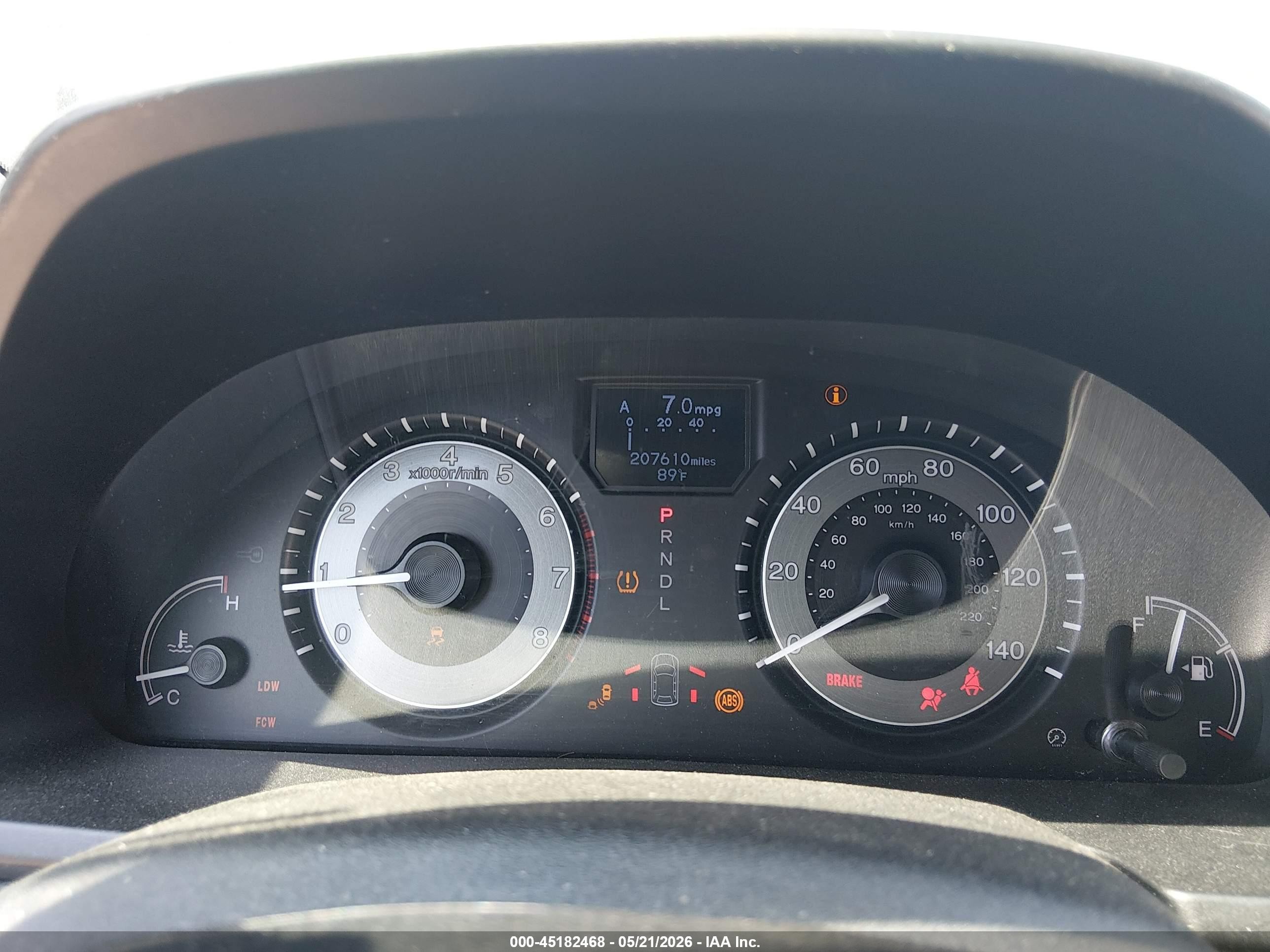 2014 Honda Odyssey VIN 5FNRL5H90EB105029 IAAI salvage auction — Front End, Salvage (North Carolina), sold $1,500 on 2026-07-12 (photo 7)