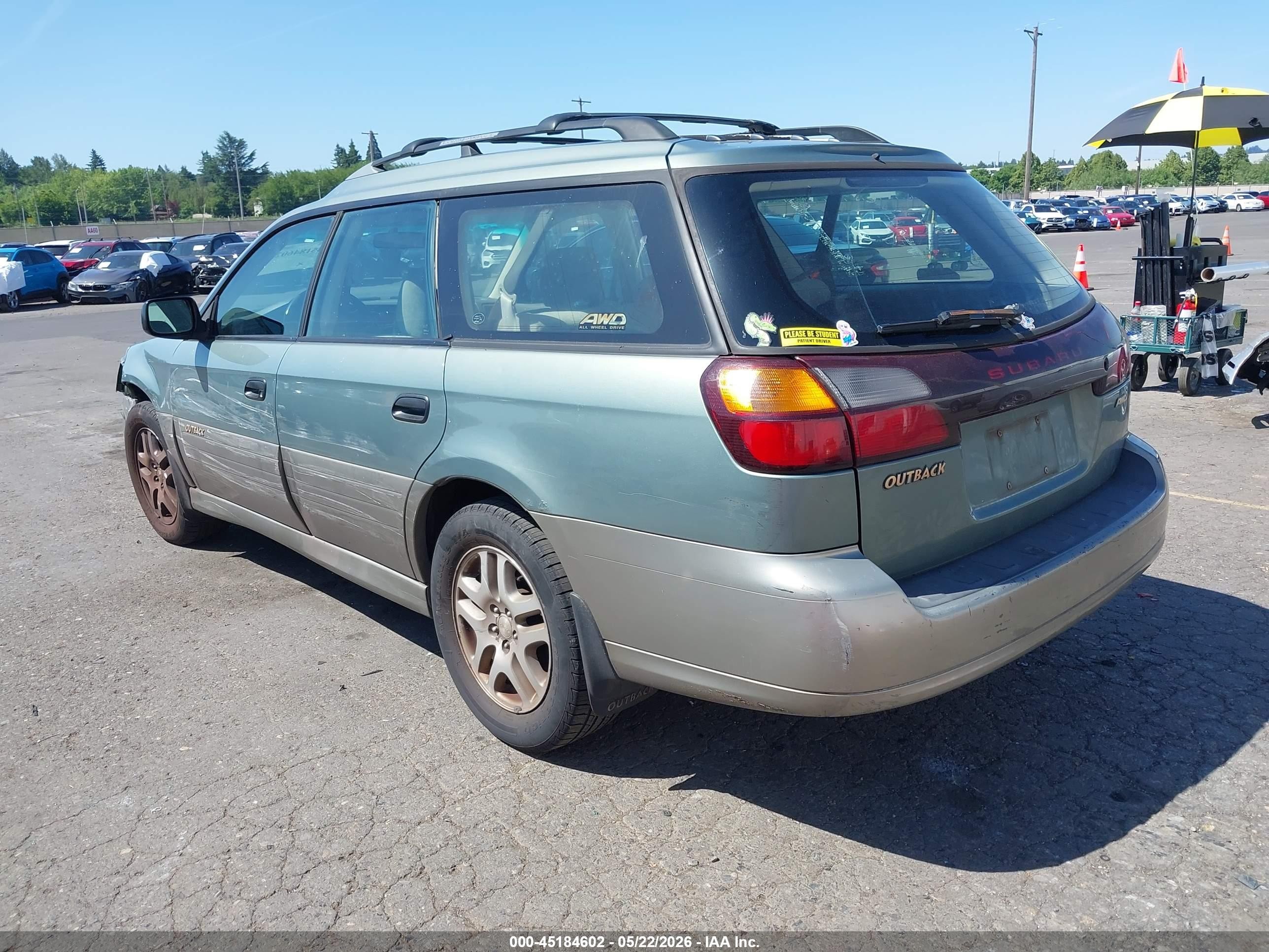 2003 Subaru Outback VIN 4S3BH665X37649159 IAAI salvage auction — Side, Salvage (Oregon), sold $300 on 2026-07-09 (photo 3)