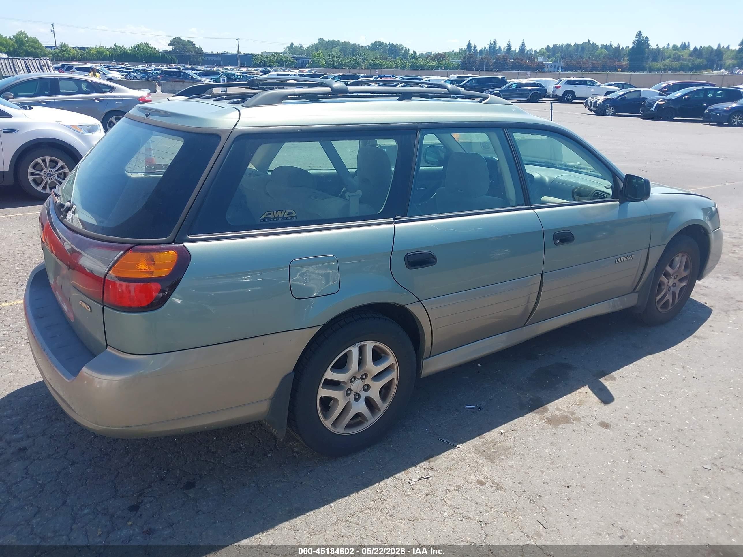 2003 Subaru Outback VIN 4S3BH665X37649159 IAAI salvage auction — Side, Salvage (Oregon), sold $300 on 2026-07-09 (photo 4)