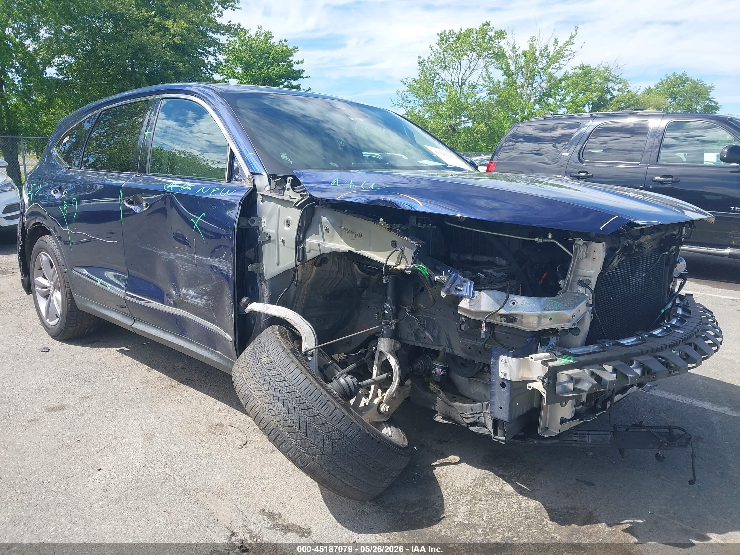 2022 Acura MDX VIN 5J8YE1H3XNL016531 — IAAI salvage auction photo