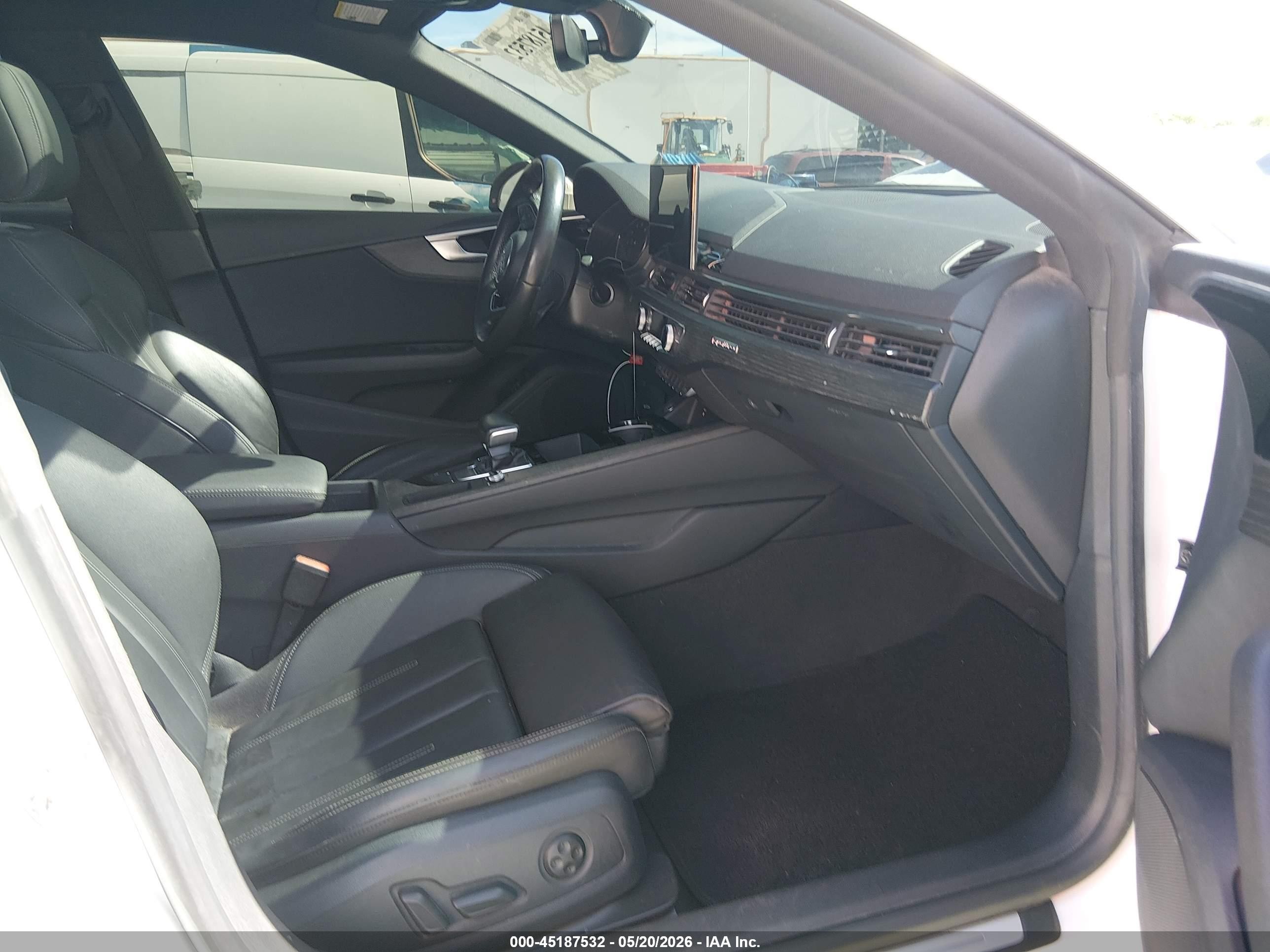 2021 Audi A5 VIN WAUDACF55MA059366 IAAI salvage auction — Side, Clear (Illinois), sold $7,800 on 2026-07-02 (photo 5)