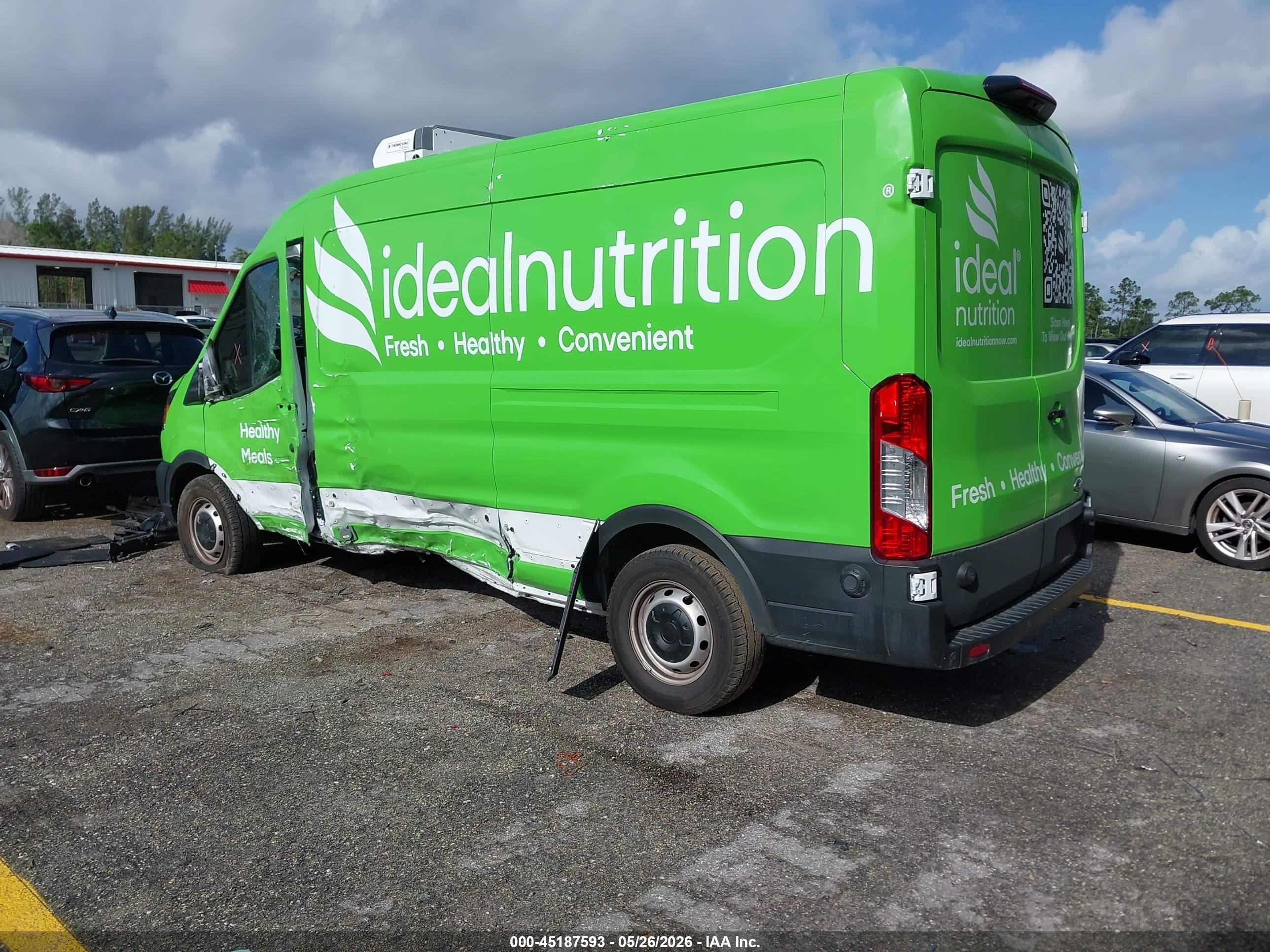 2024 Ford Transit-250 VIN 1FTBR1C85RKB83967 IAAI salvage auction — Side, Rebuildable (Florida), sold $10,650 on 2026-08-31 (photo 3)