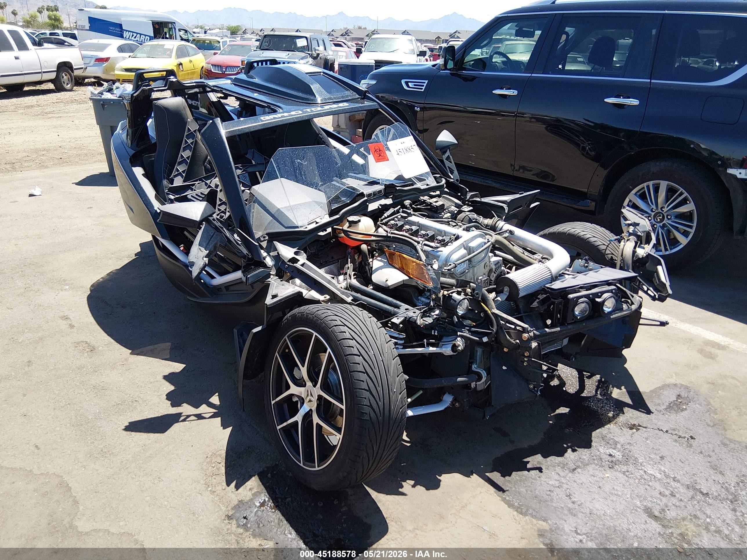 2019 Polaris SLINGSHOT VIN 57XAAPFA0K8135274 IAAI salvage auction — Unknown, Salvage (Arizona), sold $1,000 on 2026-07-07 (photo 6)