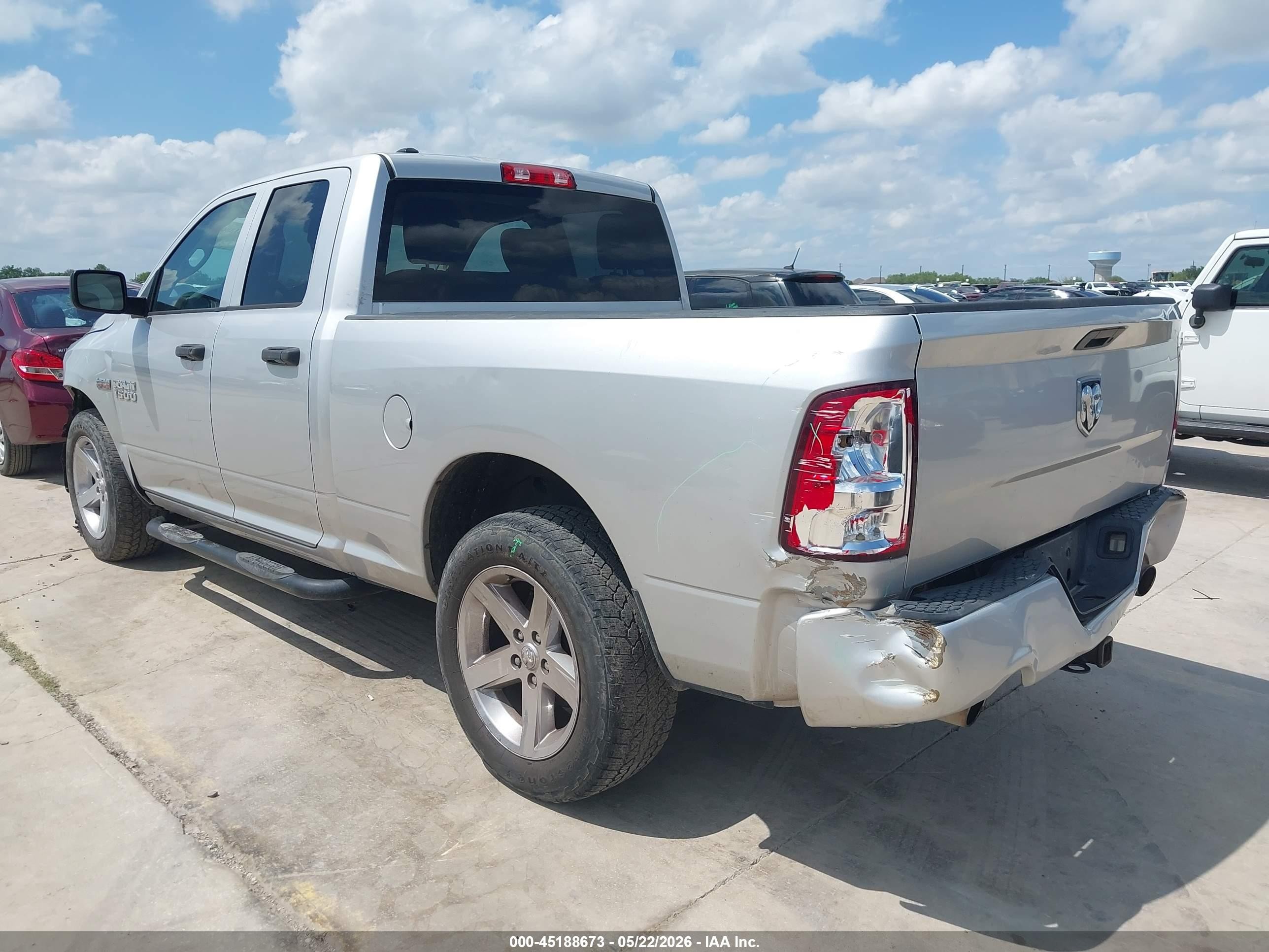 2016 Ram 1500 VIN 1C6RR6FT9GS292982 IAAI salvage auction — Front & Rear, Original (Texas), sold $6,500 on 2026-10-17 (photo 3)