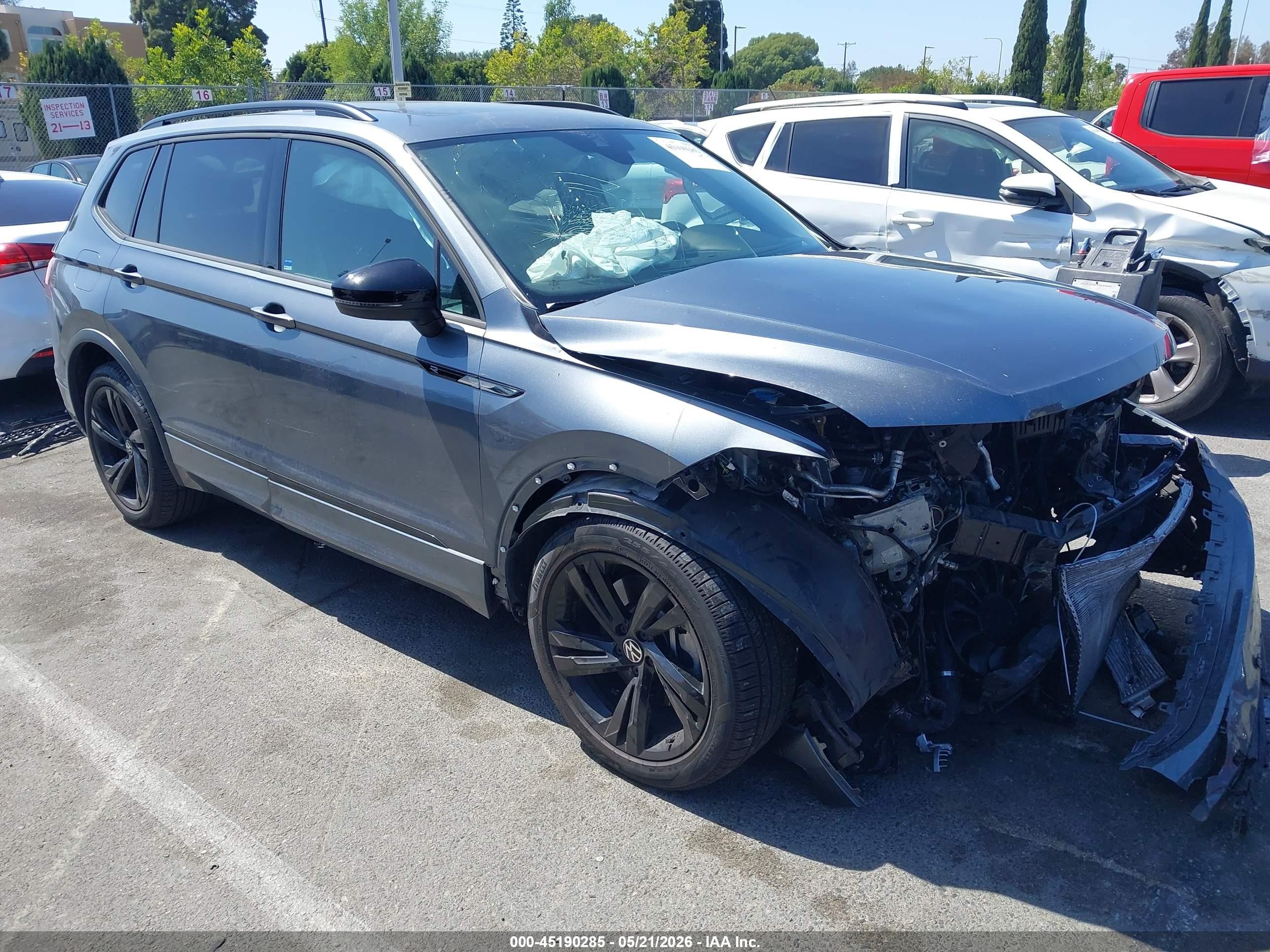 2023 Volkswagen Tiguan VIN 3VVCB7AX7PM120561 IAAI salvage auction — Front End, Salvage (California), sold $2,750 on 2026-07-09 (photo 1)