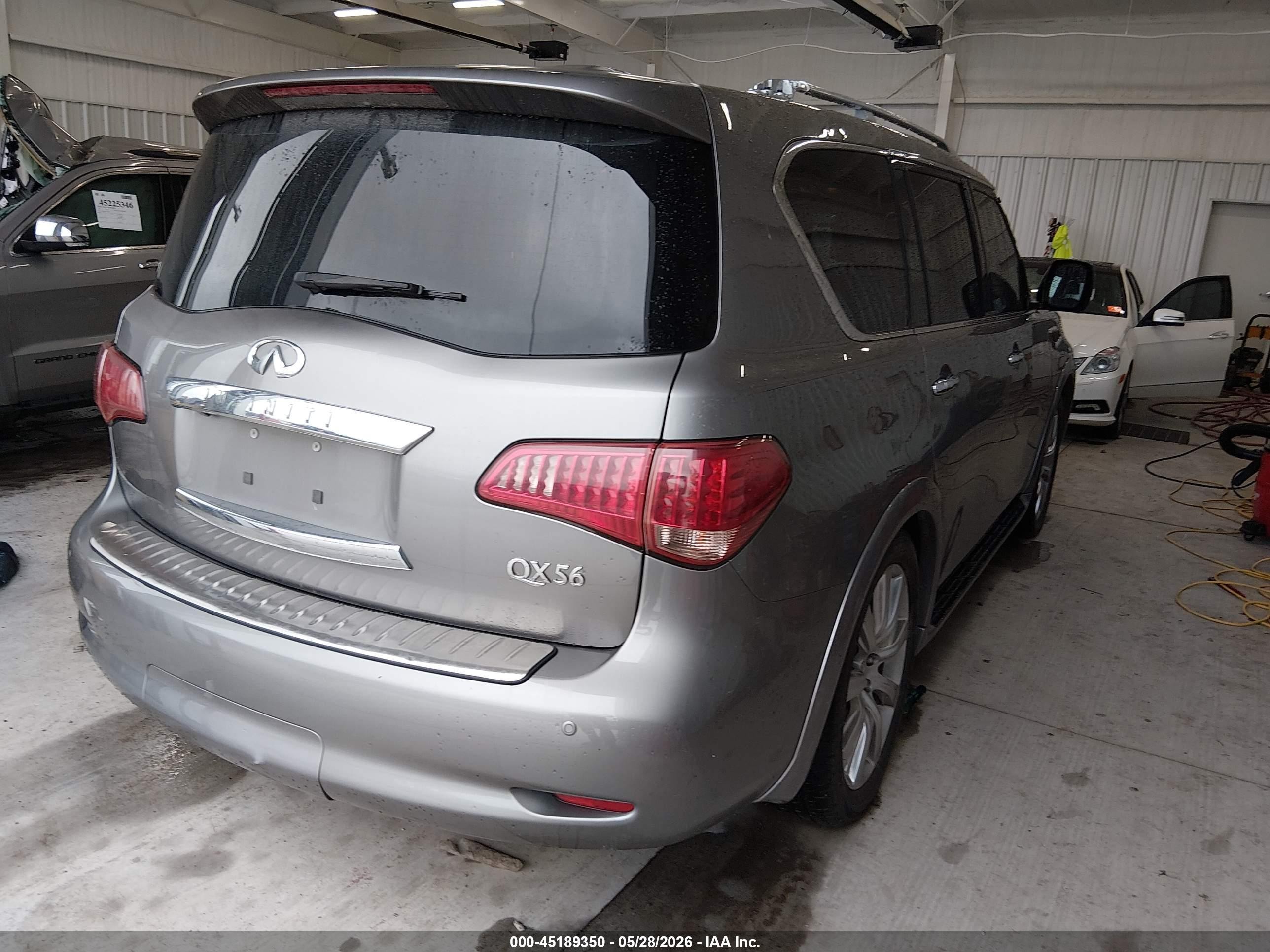 2012 Infiniti Qx56 VIN JN8AZ2NE5C9015723 IAAI salvage auction — Hail, Rebuilt (Oklahoma), sold $1,725 on 2026-09-08 (photo 4)