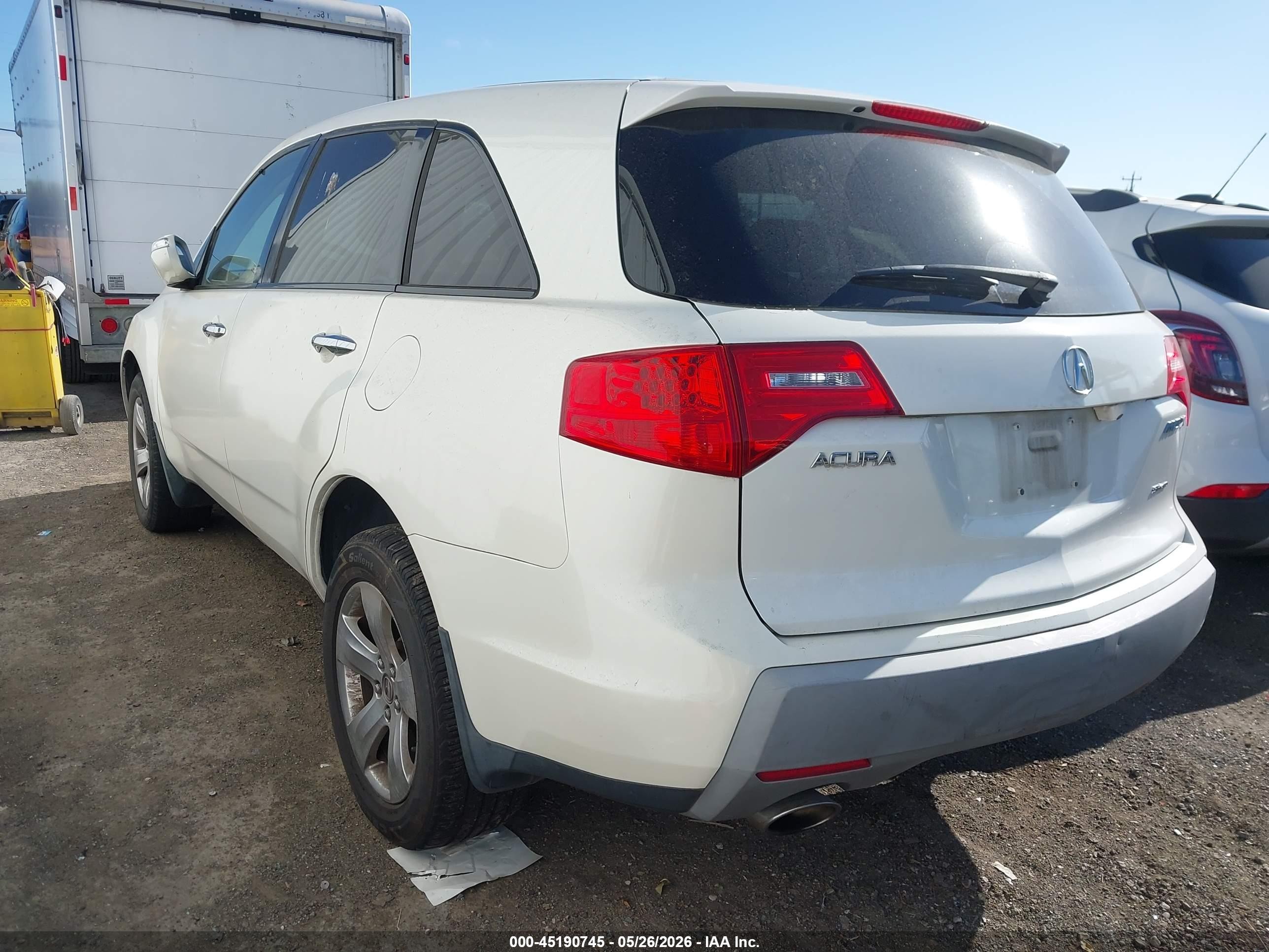 2009 Acura MDX VIN 2HNYD288X9H525650 IAAI salvage auction — Side, Salvage (California), sold $1,800 on 2026-07-02 (photo 3)