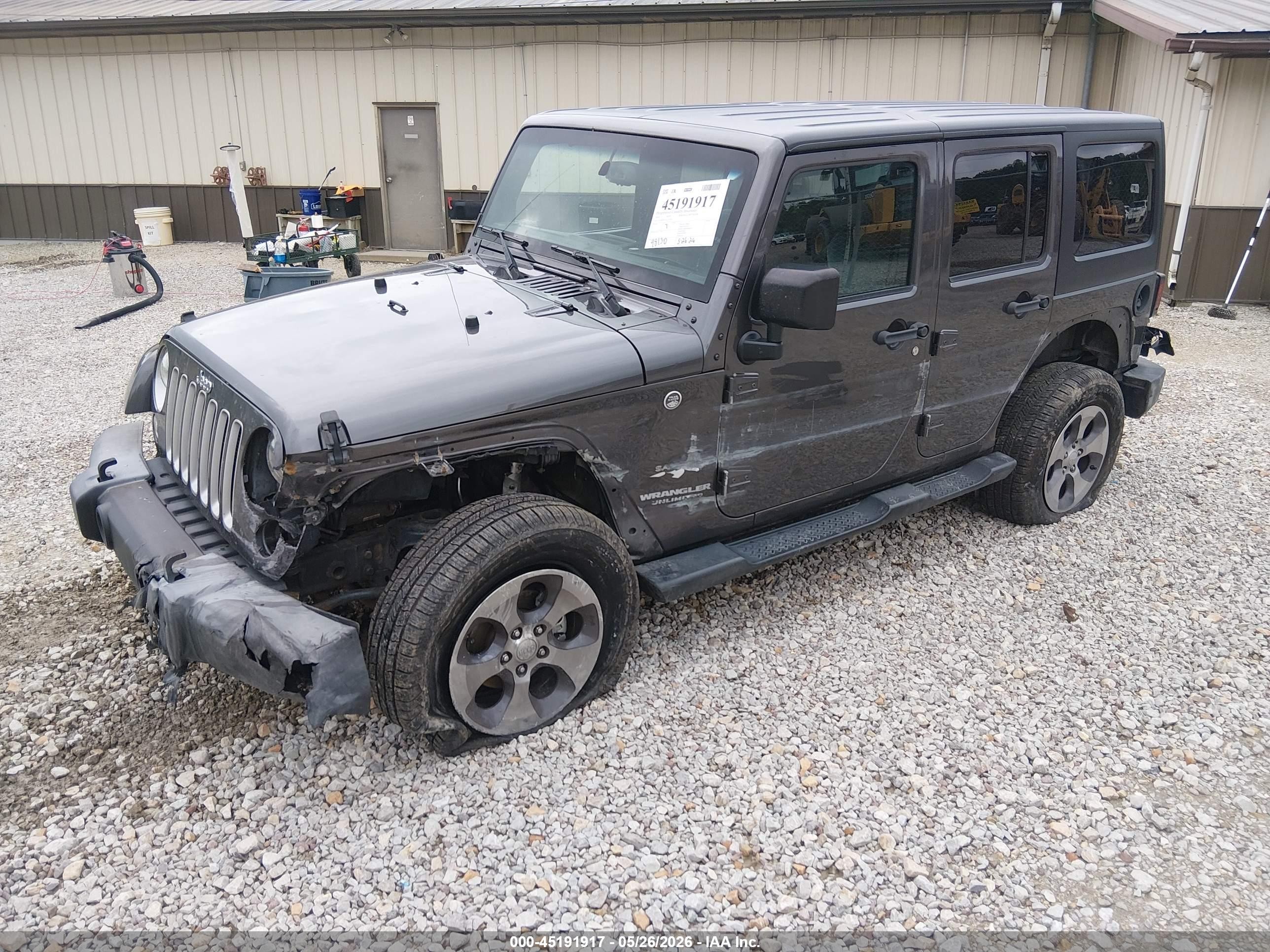 2016 Jeep Wrangler / VIN 1C4BJWEG7GL207962 IAAI salvage auction — Front & Rear, Salvage (Kentucky), sold $4,600 on 2026-09-08 (photo 2)