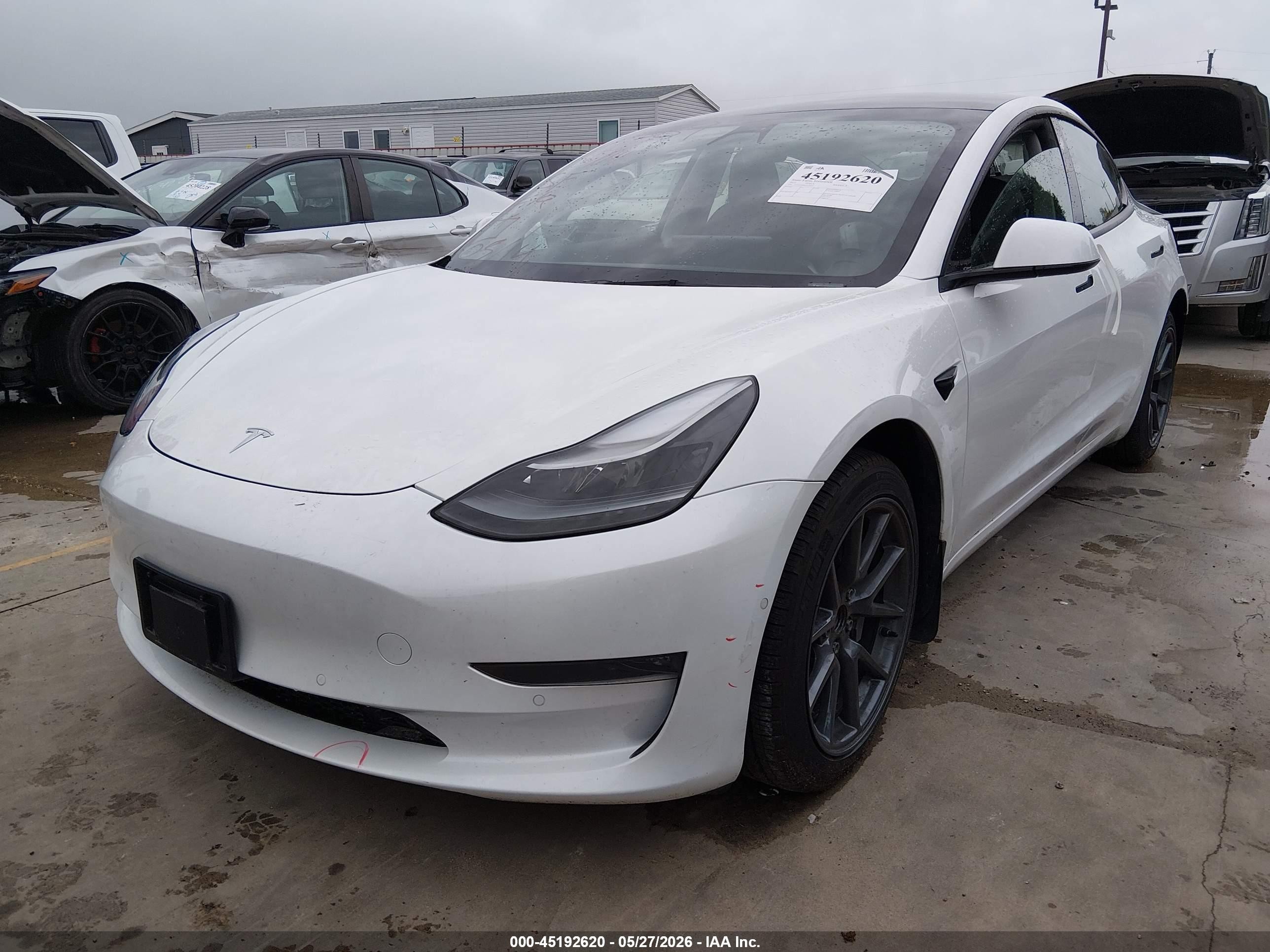 2022 Tesla Model 3 VIN 5YJ3E1EB9NF118734 IAAI salvage auction — Rear End, Original (Texas), sold $10,100 on 2026-07-03 (photo 2)