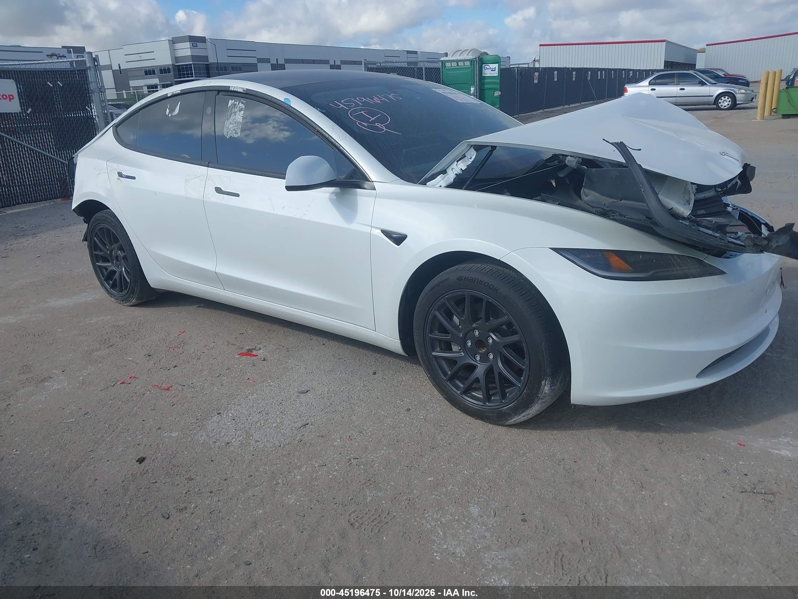 2025 Tesla Model 3 VIN 5YJ3E1EA3SF010029 — IAAI salvage auction photo