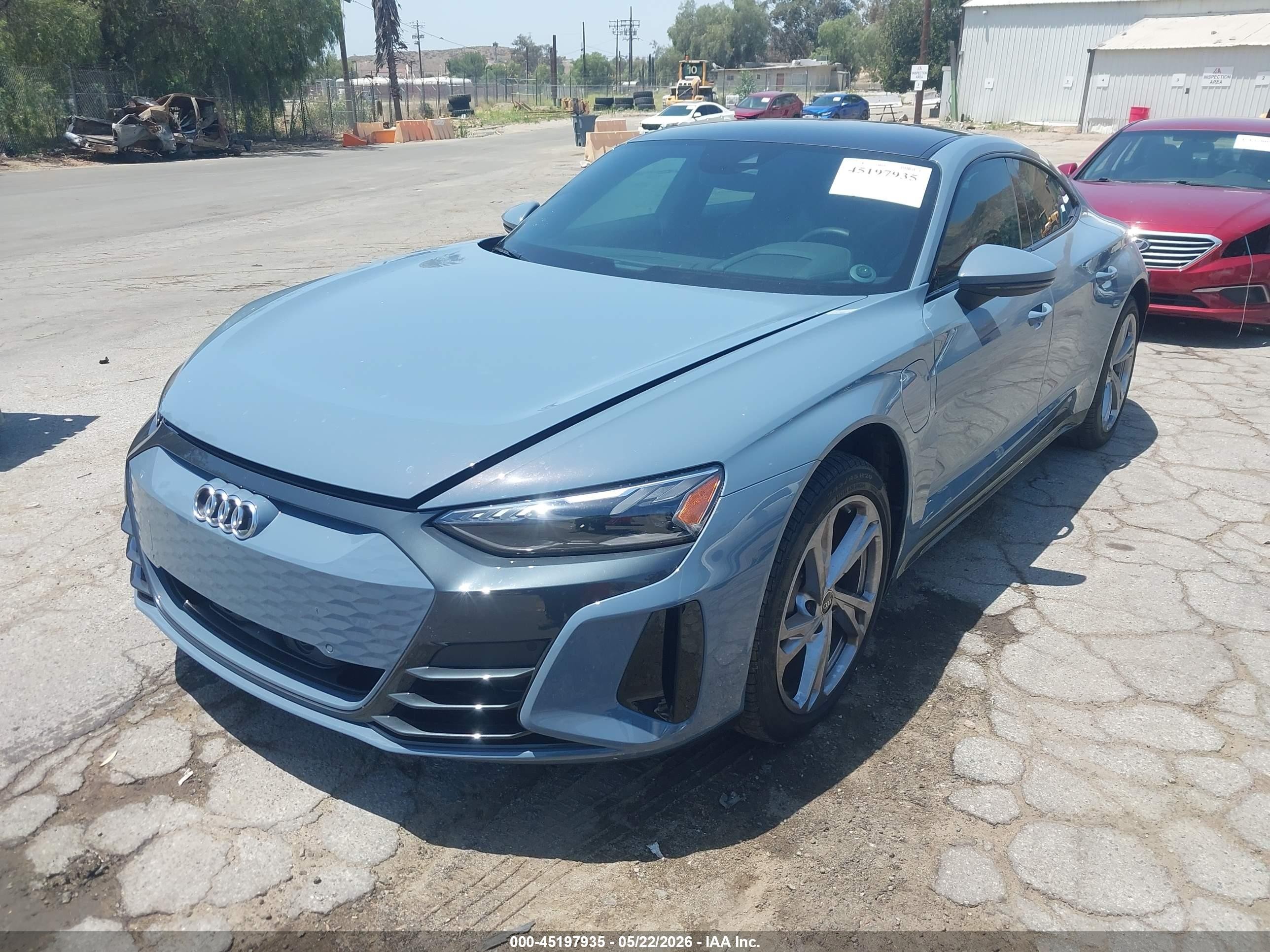 2024 Audi E-tron gt VIN WAUFJBFW1R7004641 IAAI salvage auction — Side, Salvage (California), sold $29,450 on 2026-08-10 (photo 2)