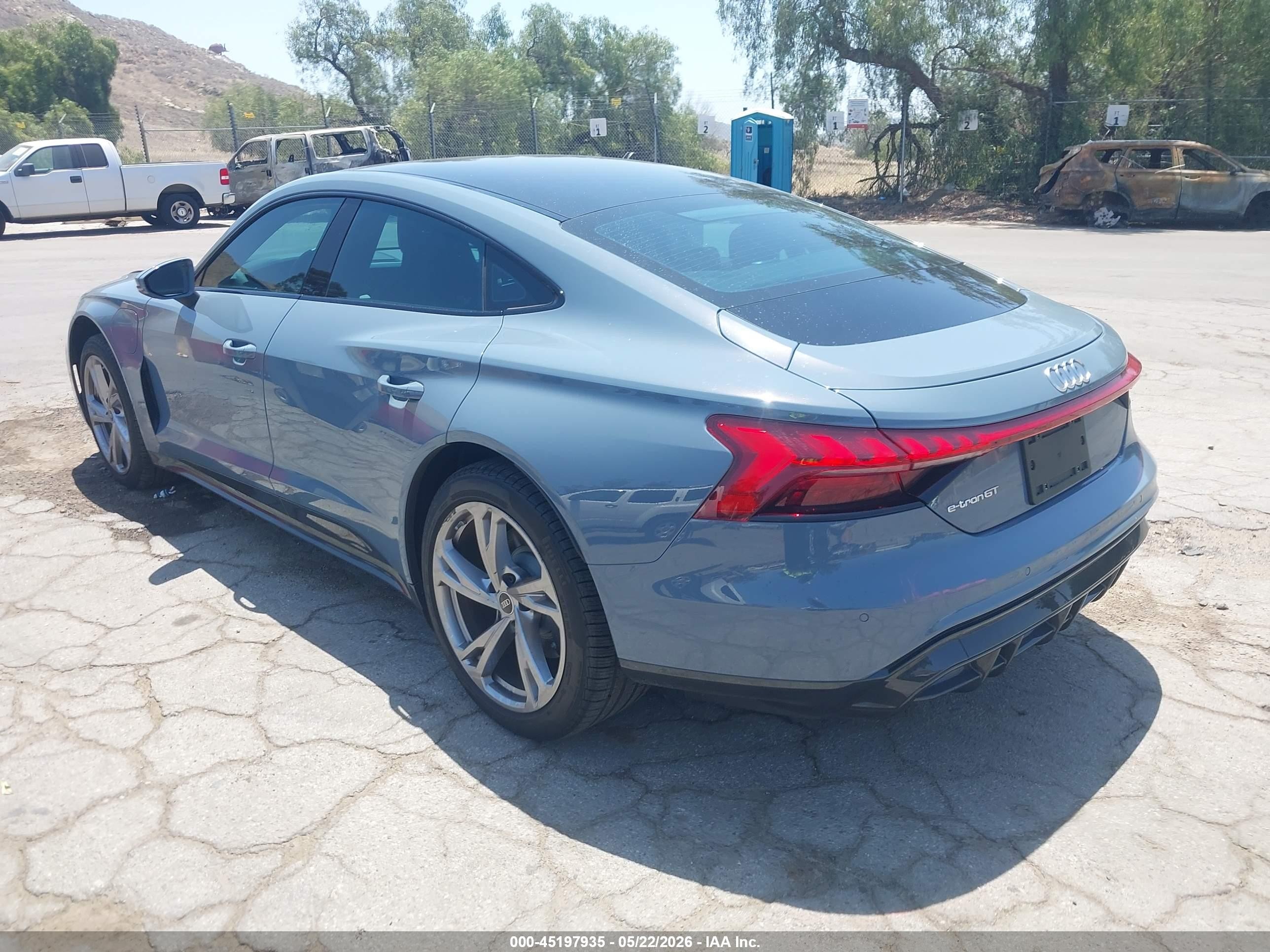2024 Audi E-tron gt VIN WAUFJBFW1R7004641 IAAI salvage auction — Side, Salvage (California), sold $29,450 on 2026-08-10 (photo 3)