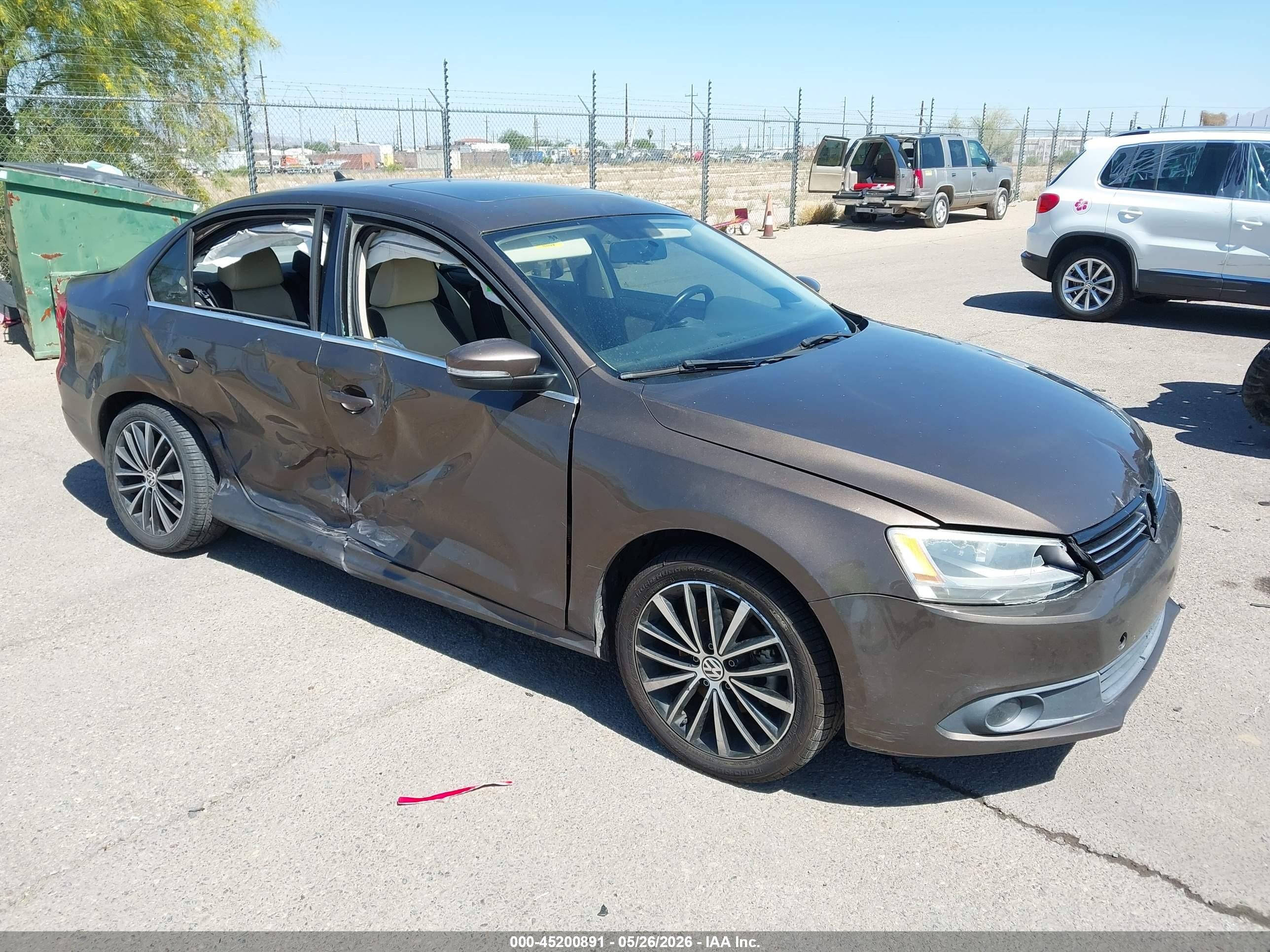 2012 Volkswagen Jetta VIN 3VWLP7AJ3CM471583 IAAI salvage auction — Side, Salvage (Arizona), sold $1,000 on 2026-07-09 (photo 1)