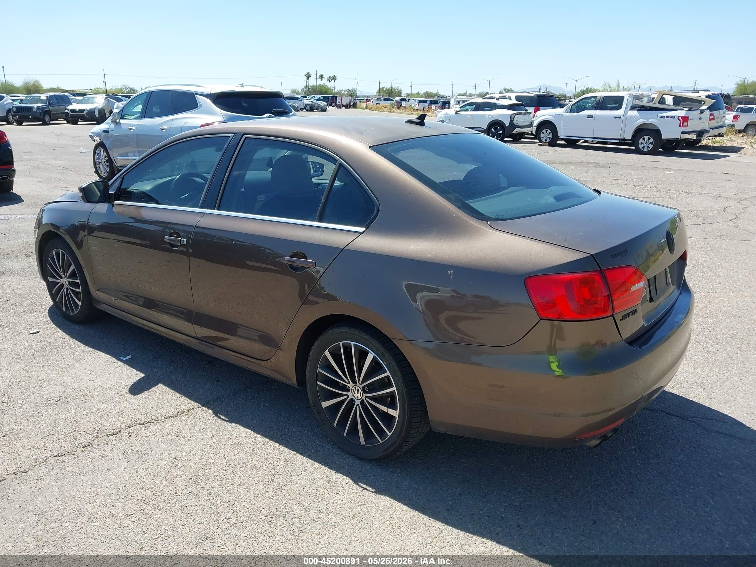 2012 Volkswagen Jetta VIN 3VWLP7AJ3CM471583 IAAI salvage auction — Side, Salvage (Arizona), sold $1,000 on 2026-07-09 (photo 3)