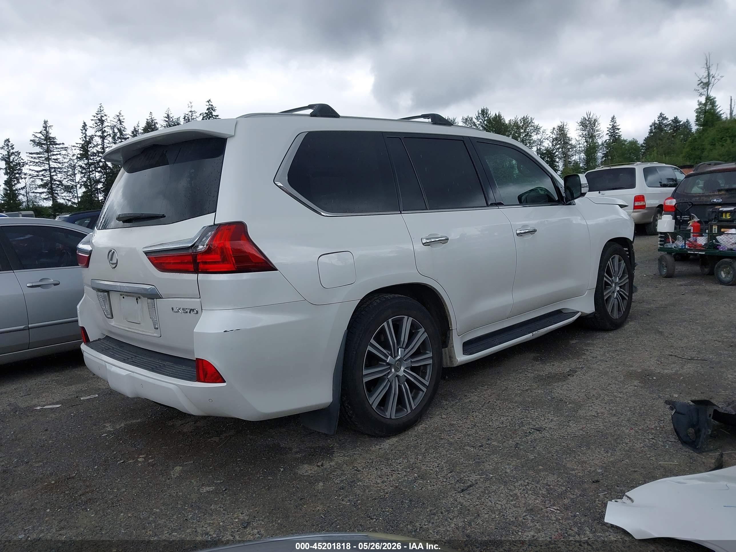 2017 Lexus LX 570 VIN JTJHY7AX1H4226727 IAAI salvage auction — Front End, Bill Of Sale (Washington), sold $33,250 on 2026-08-16 (photo 4)