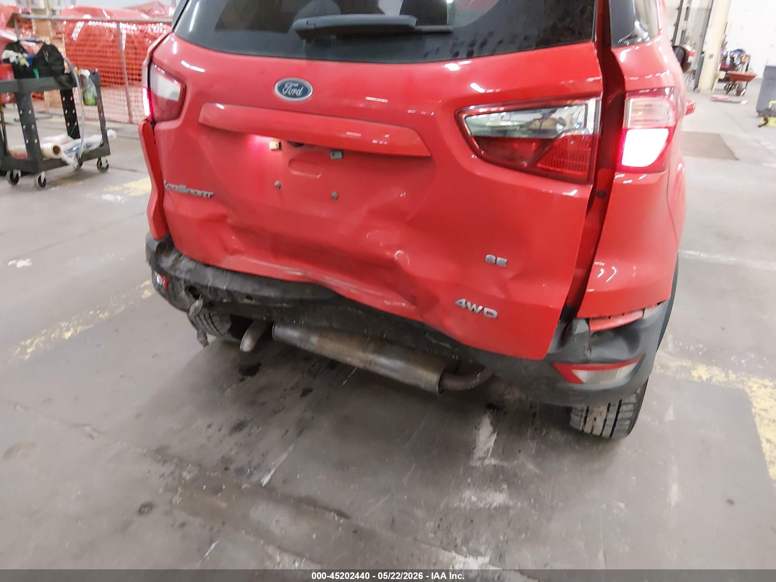 2020 Ford EcoSport VIN MAJ6S3GL0LC357614 IAAI salvage auction — Rear End, Salvage (Oregon), sold $1,100 on 2026-07-09 (photo 6)