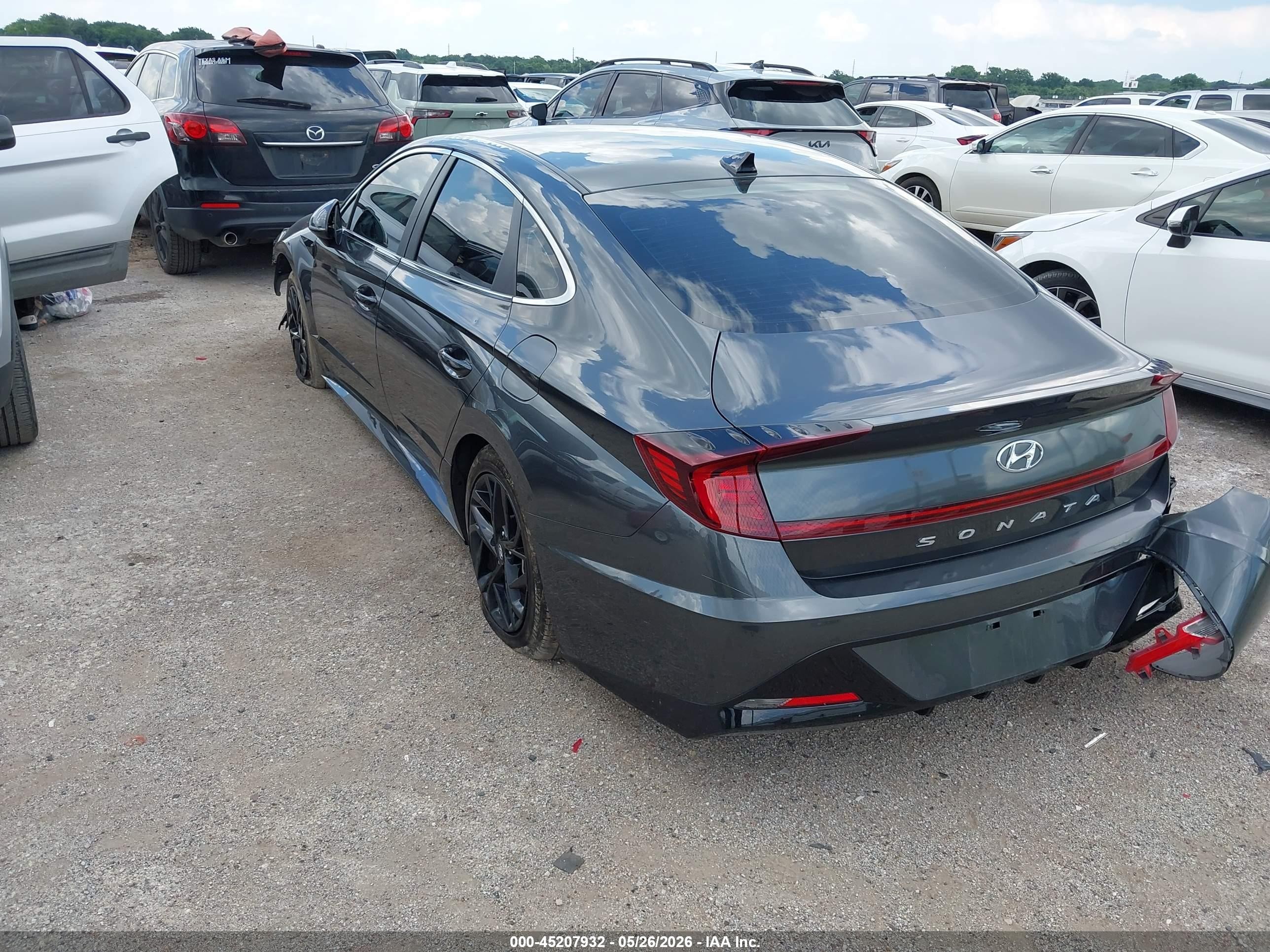 2022 Hyundai Sonata VIN KMHL64JA5NA213145 IAAI salvage auction — Front & Rear, Salvage (Texas), sold $2,750 on 2026-07-12 (photo 3)