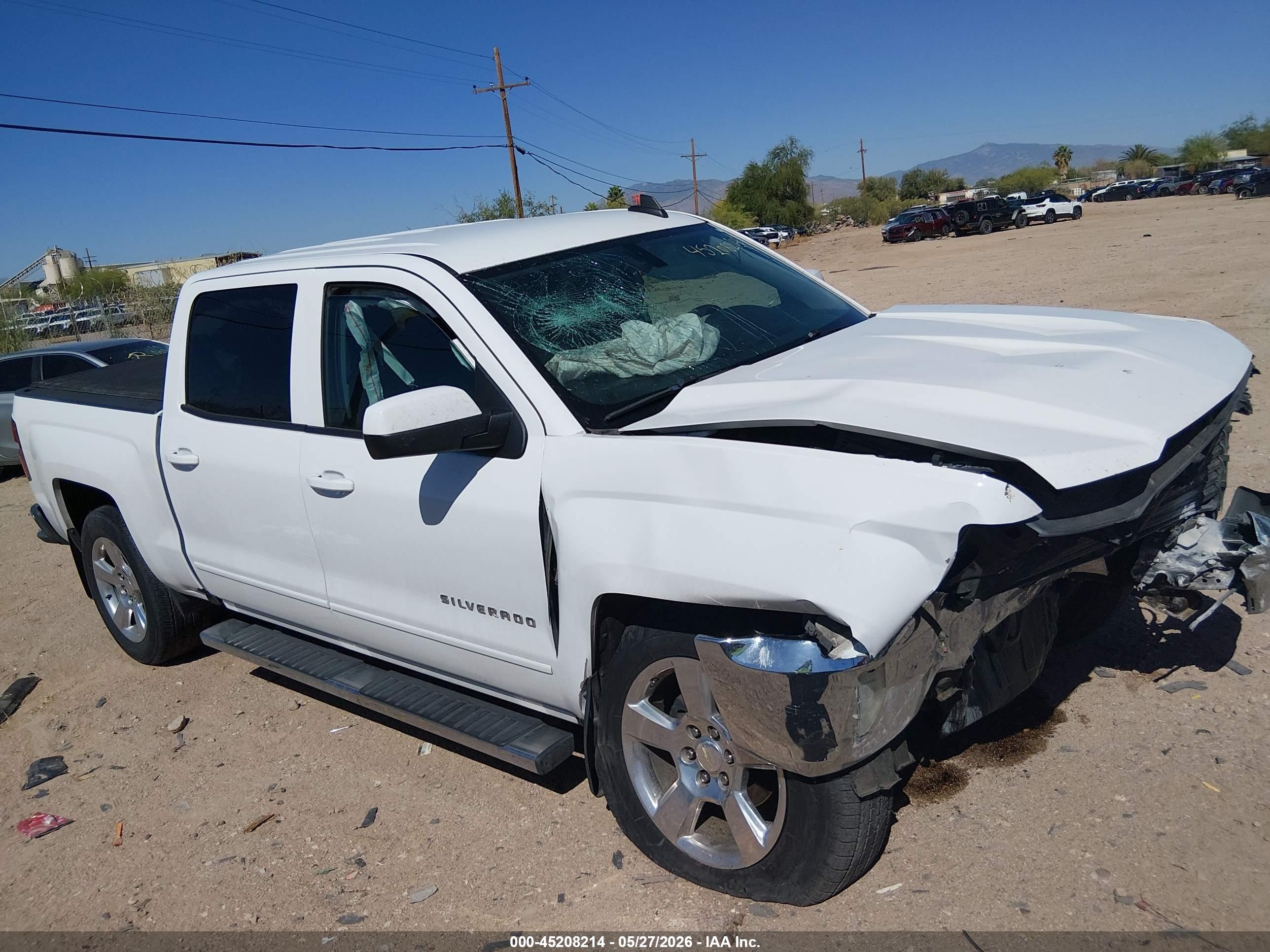2017 Chevrolet Silverado 1500 VIN 3GCPCREC1HG119230 IAAI salvage auction — Front End, Salvage (Arizona), sold $1,750 on 2026-07-09 (photo 1)