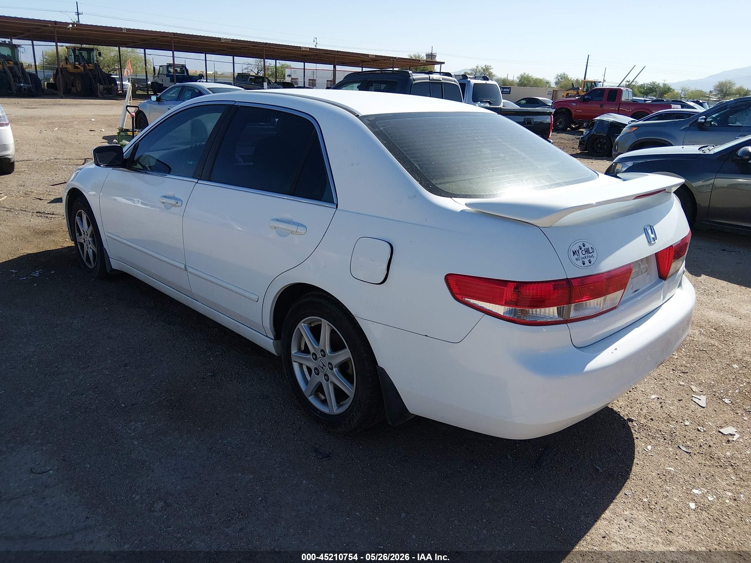 2003 Honda Accord VIN 1HGCM66563A062784 IAAI salvage auction — Normal Wear, Clear (Arizona), sold $175 on 2026-07-09 (photo 3)