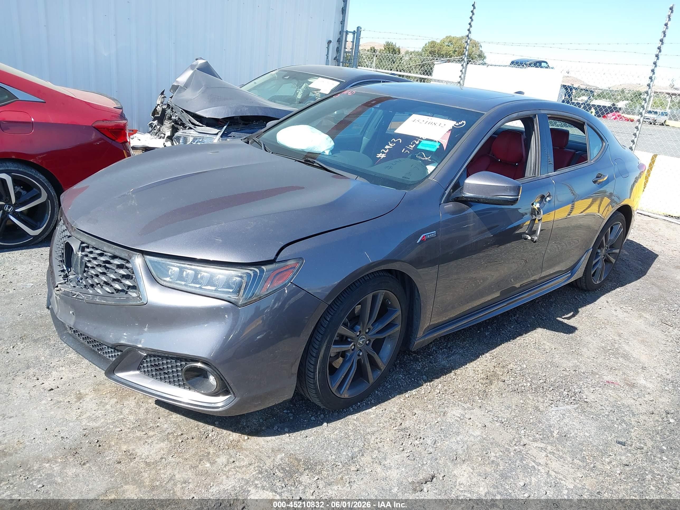 2019 Acura TLX VIN 19UUB1F68KA002963 IAAI salvage auction — Theft, Salvage (California), sold $2,600 on 2026-07-09 (photo 2)
