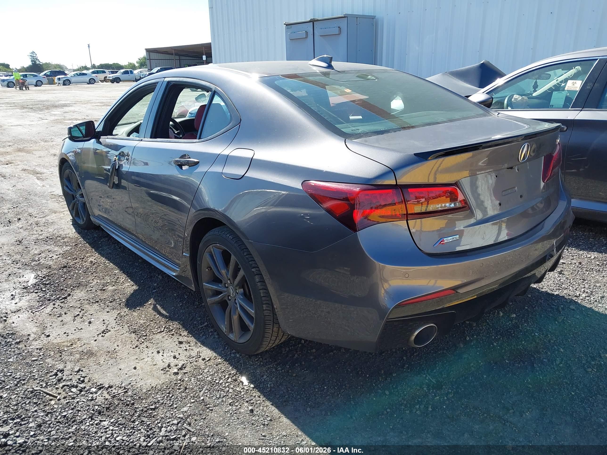 2019 Acura TLX VIN 19UUB1F68KA002963 IAAI salvage auction — Theft, Salvage (California), sold $2,600 on 2026-07-09 (photo 3)
