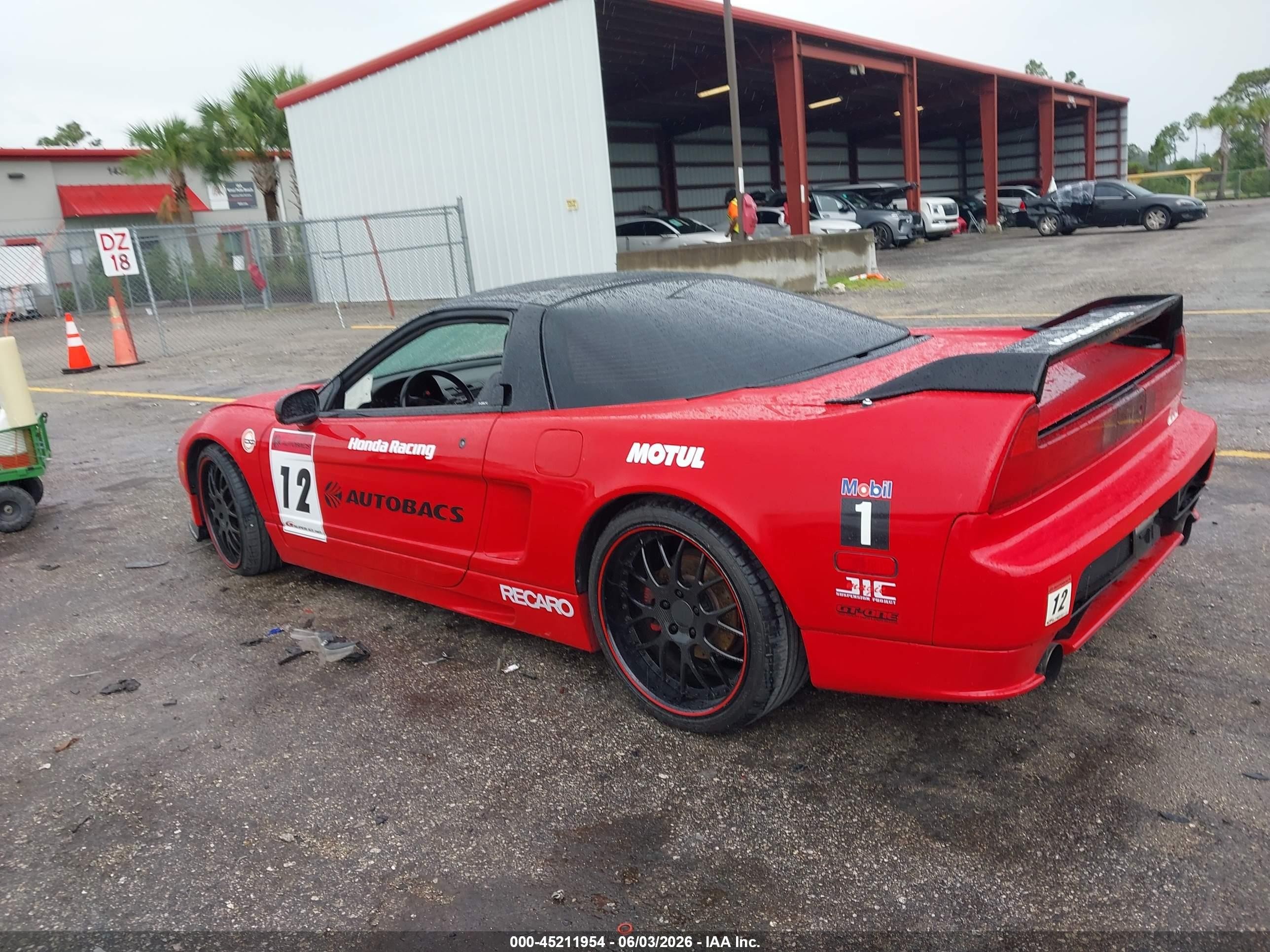 1991 Acura Nsx VIN JH4NA1157MT002124 IAAI salvage auction — Side, Rebuildable (Florida), sold $39,950 on 2026-07-06 (photo 3)