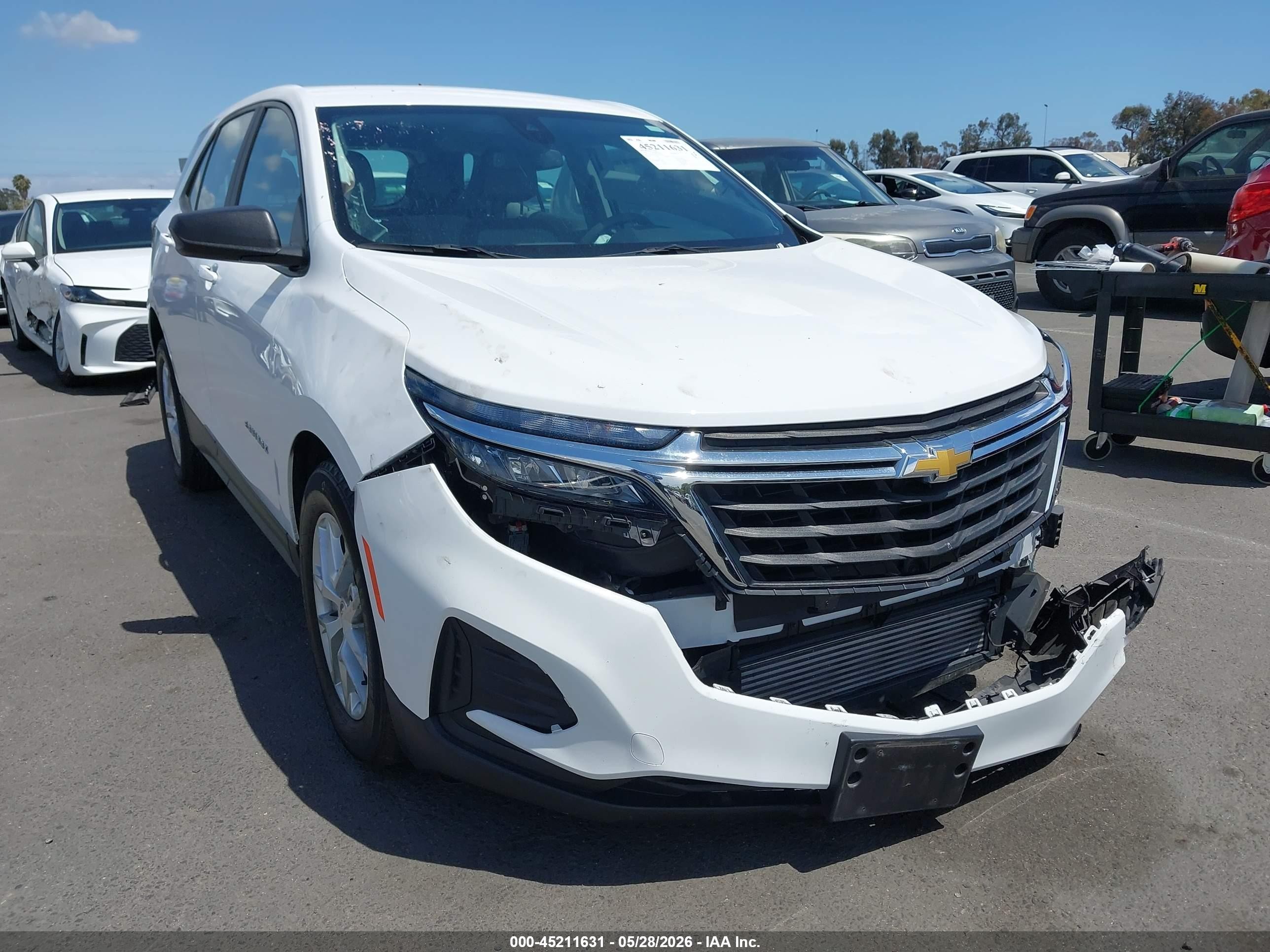 2024 Chevrolet Equinox VIN 3GNAXHEG3RL185768 IAAI salvage auction — Unknown, Salvage (California), sold $3,350 on 2026-07-09 (photo 1)