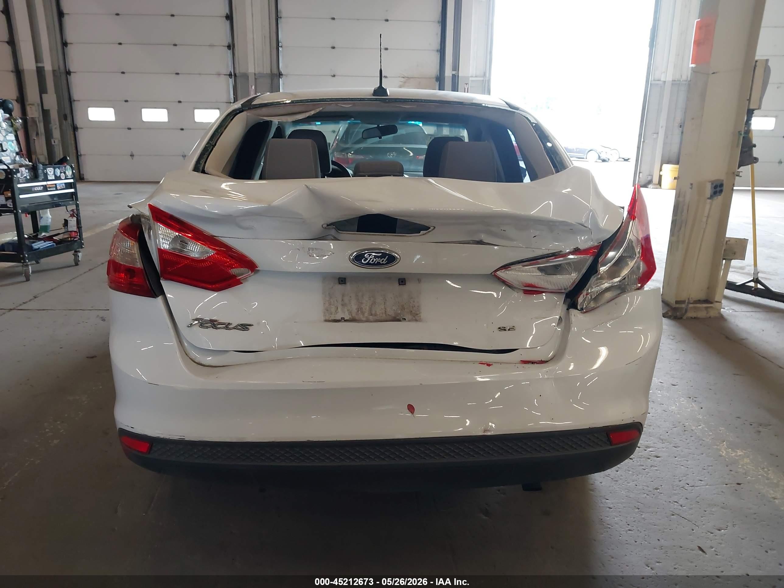2013 Ford Focus VIN 1FADP3F25DL382253 IAAI salvage auction — Rear End, Salvage (Oregon), sold $100 on 2026-07-09 (photo 6)