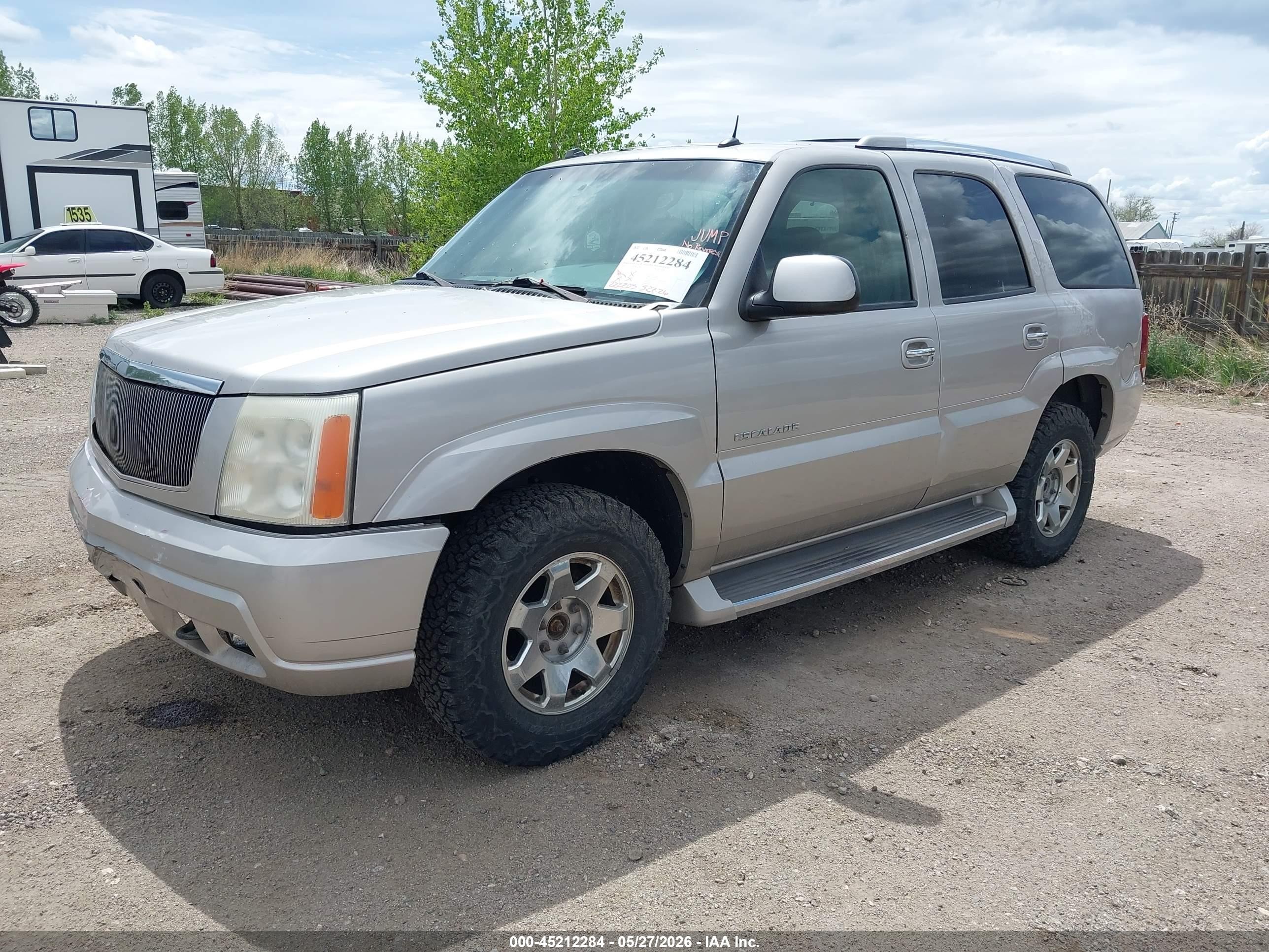 2005 Cadillac Escalade VIN 1GYEK63N75R188507 IAAI salvage auction — Front End, Clear (Wyoming), sold $500 on 2026-09-13 (photo 2)