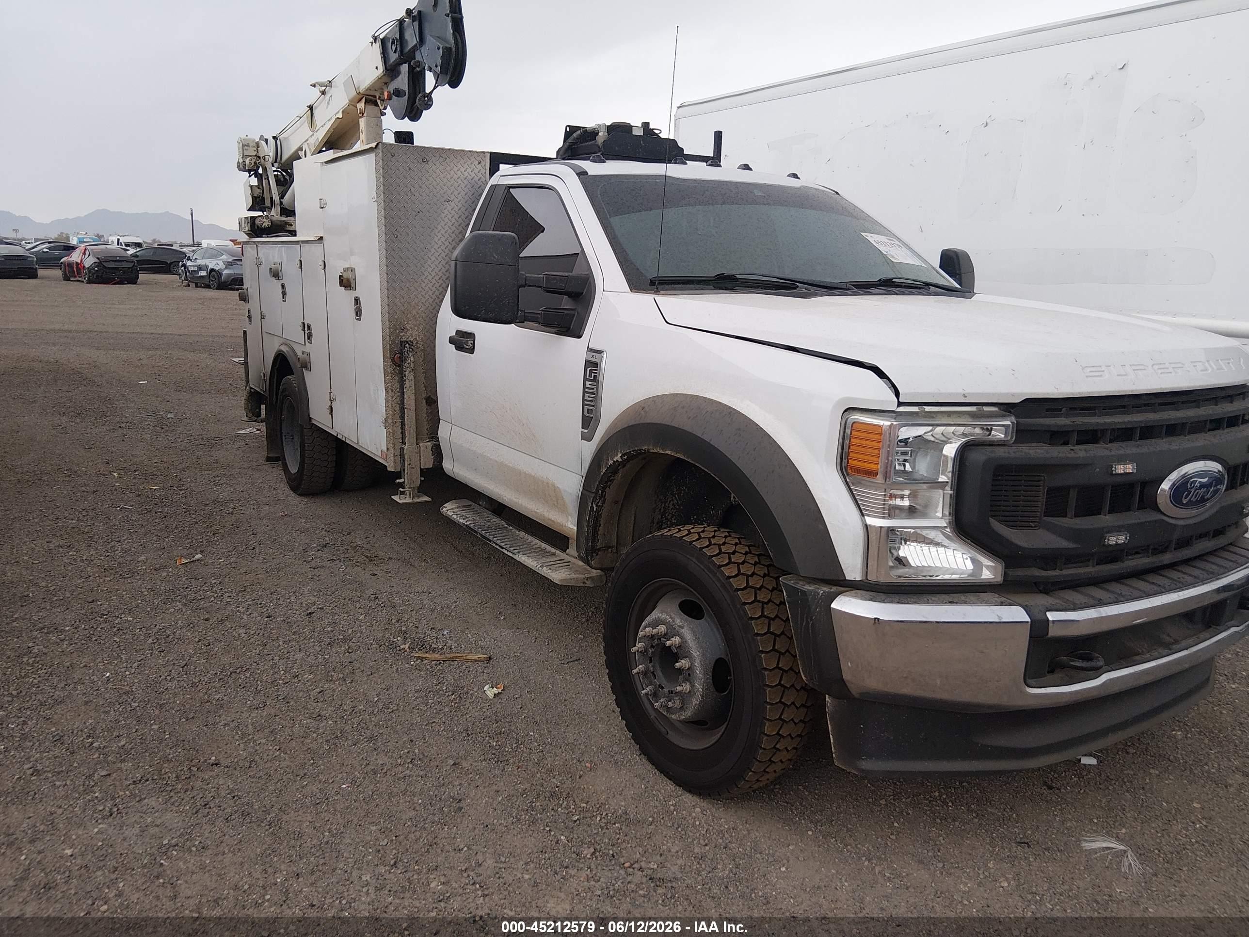 2021 Ford F-550 chassis VIN 1FDUF5GN7MDA04796 IAAI salvage auction — Normal Wear, Clear (Arizona), sold $16,750 on 2026-07-08 (photo 1)