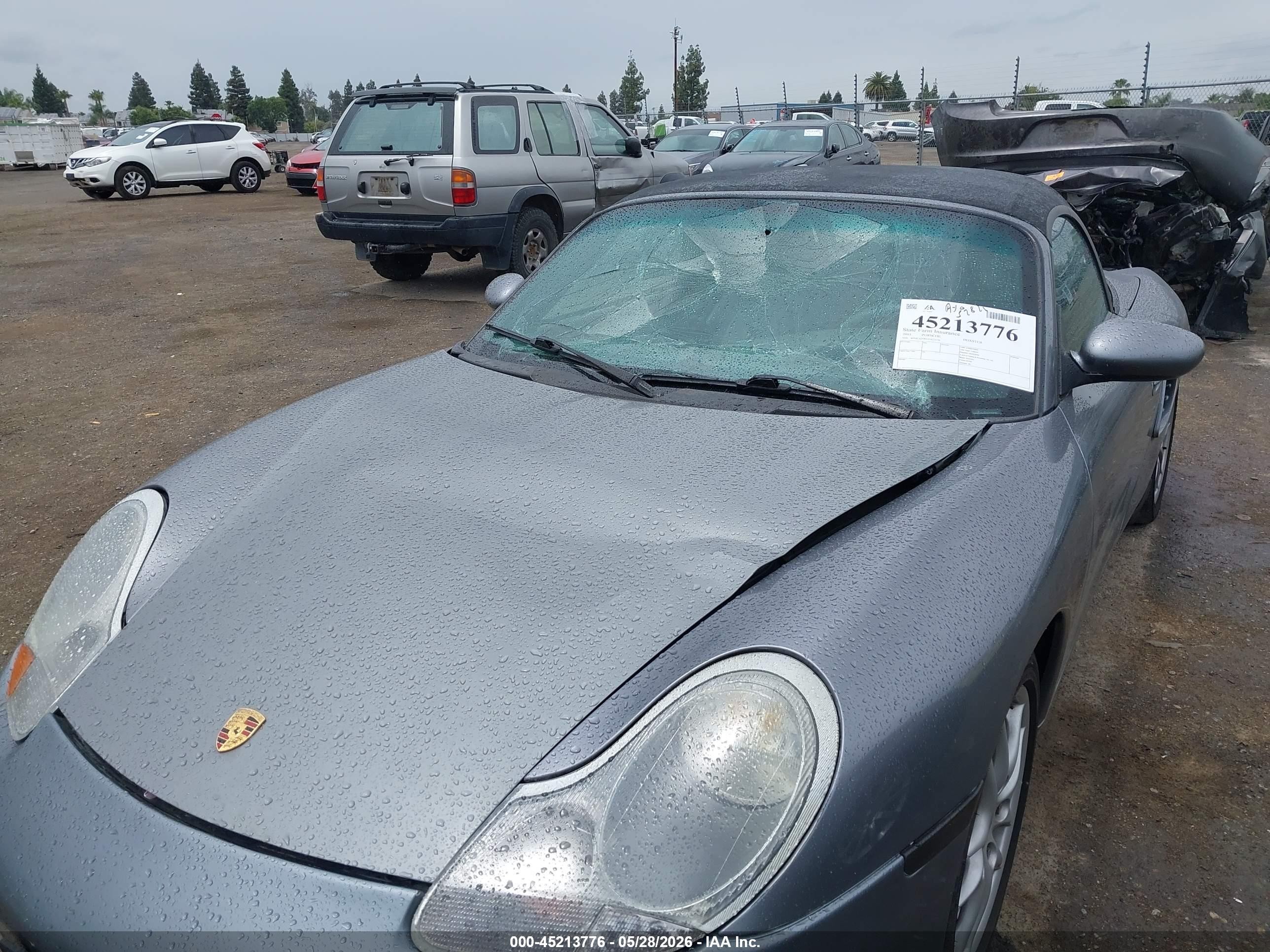 2003 Porsche Boxster VIN WP0CA29853U622170 IAAI salvage auction — Front End, Salvage (California), sold $1,200 on 2026-06-30 (photo 6)