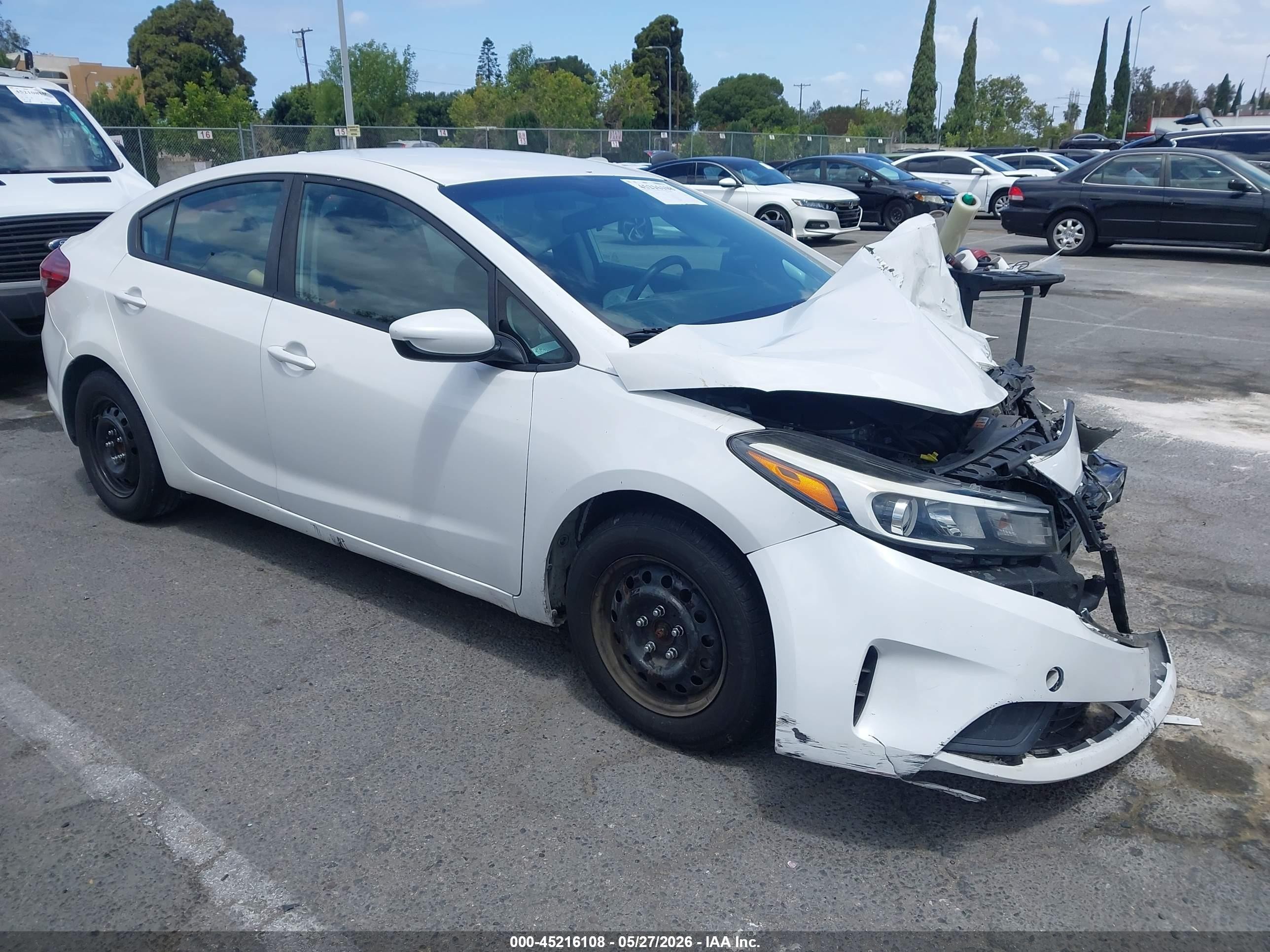 2017 Kia Forte VIN 3KPFL4A72HE083812 IAAI salvage auction — Front End, Salvage (California), sold $475 on 2026-07-09 (photo 1)