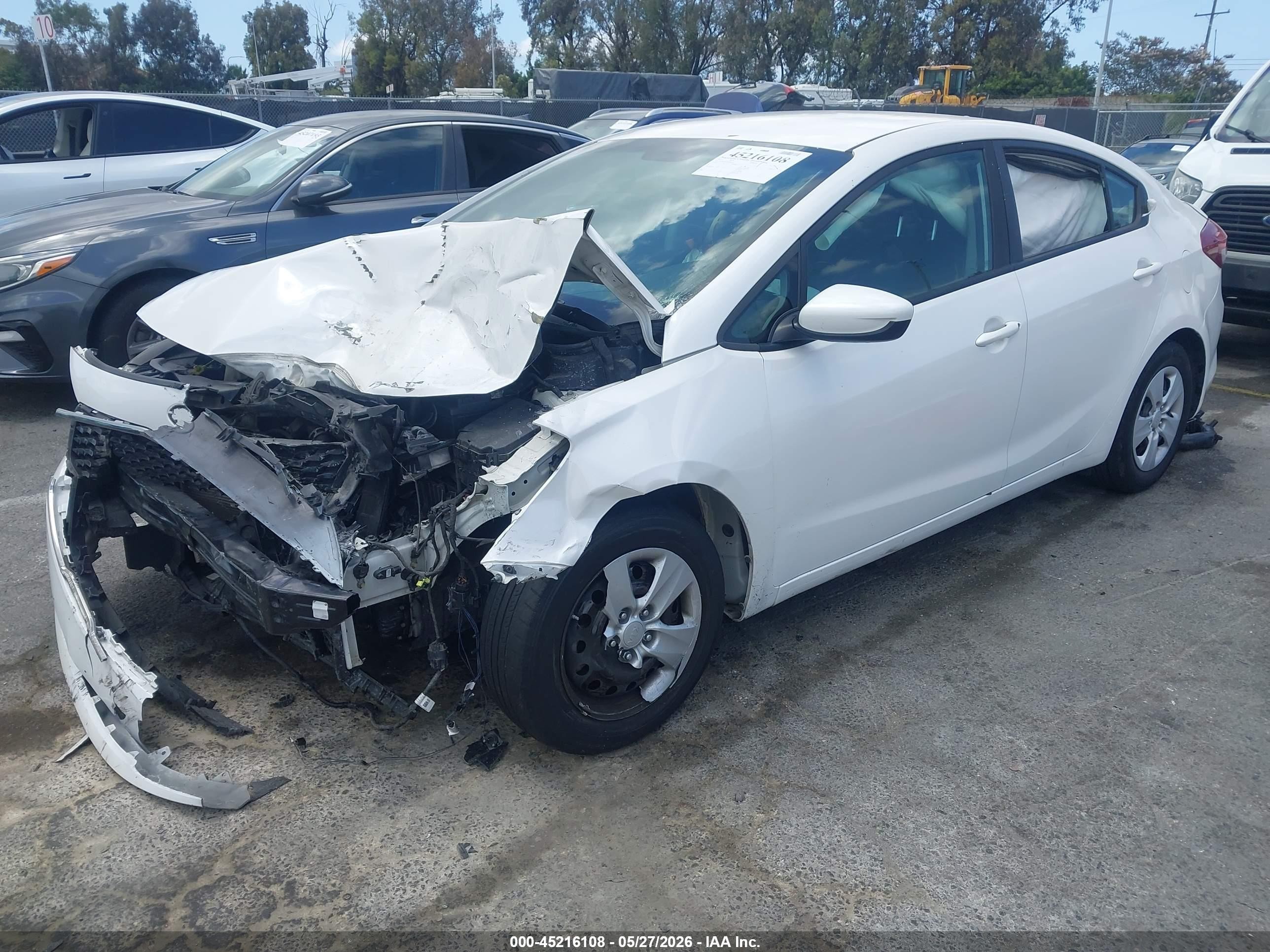 2017 Kia Forte VIN 3KPFL4A72HE083812 IAAI salvage auction — Front End, Salvage (California), sold $475 on 2026-07-09 (photo 2)