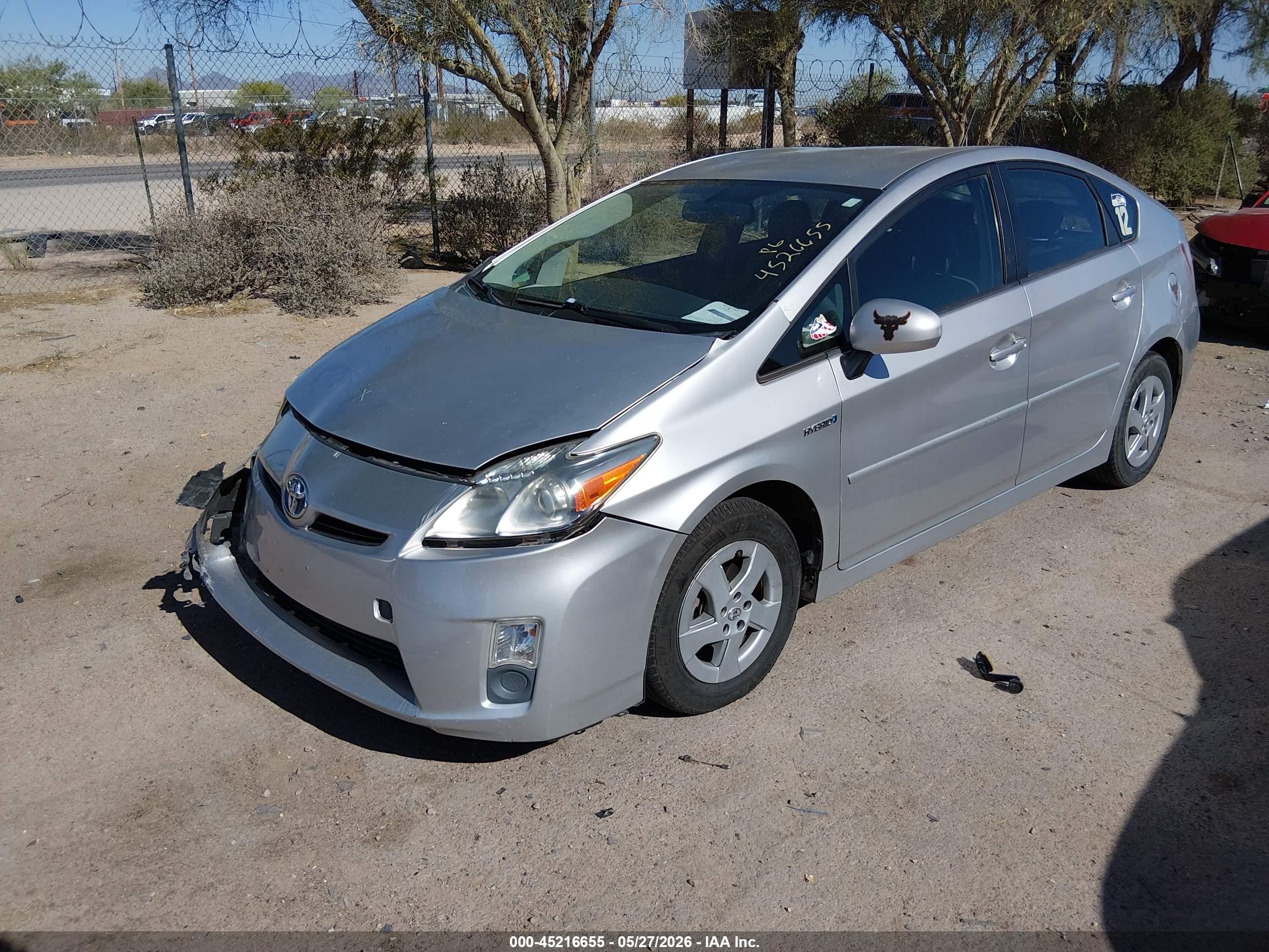 2010 Toyota Prius VIN JTDKN3DUXA0062581 IAAI salvage auction — Front End, Salvage (Arizona), sold $850 on 2026-07-09 (photo 2)