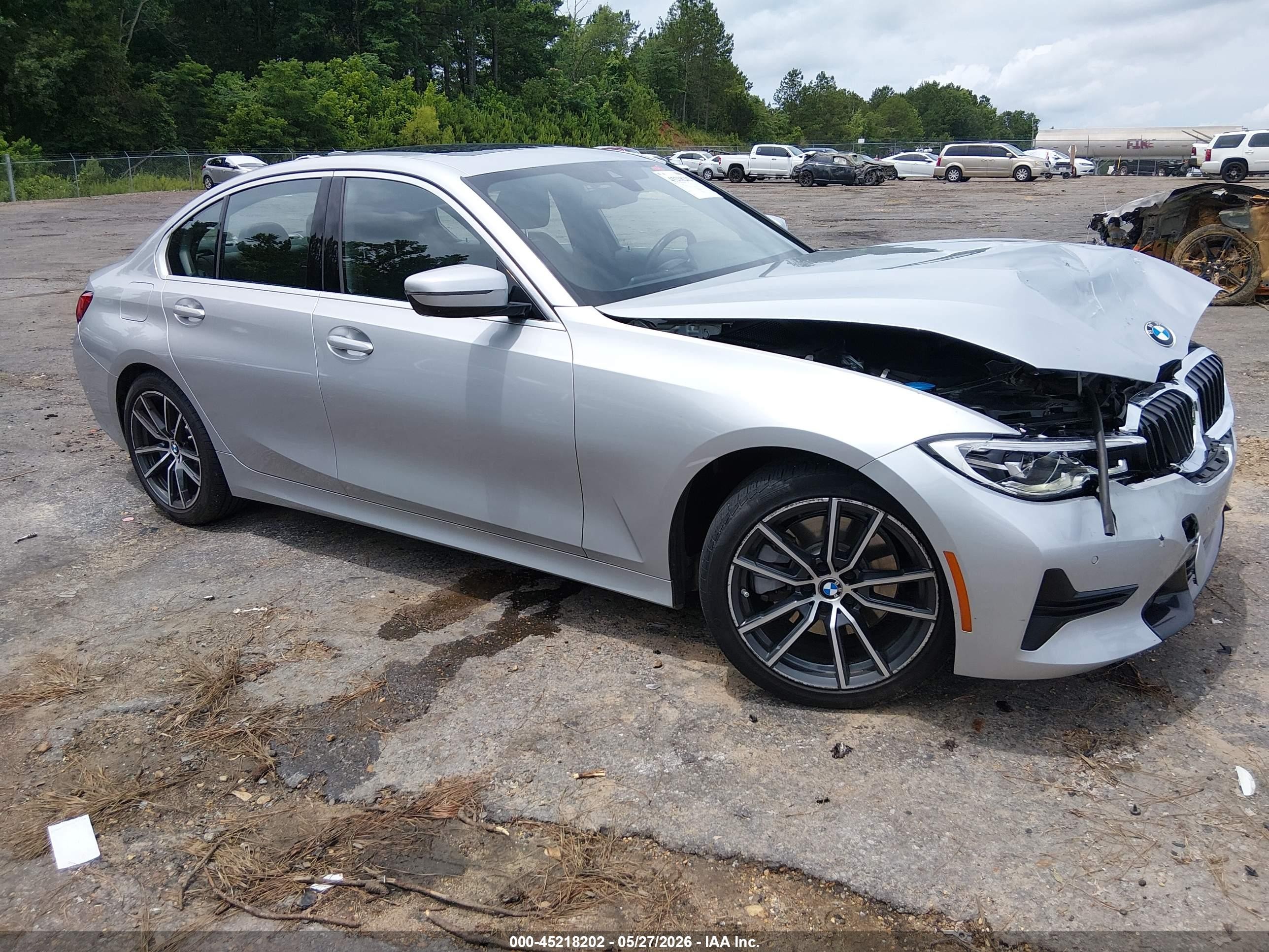 2019 BMW 3 Series VIN WBA5R1C58KAK12907 IAAI salvage auction — Front End, Salvage (Alabama), sold $8,900 on 2026-09-25 (photo 1)