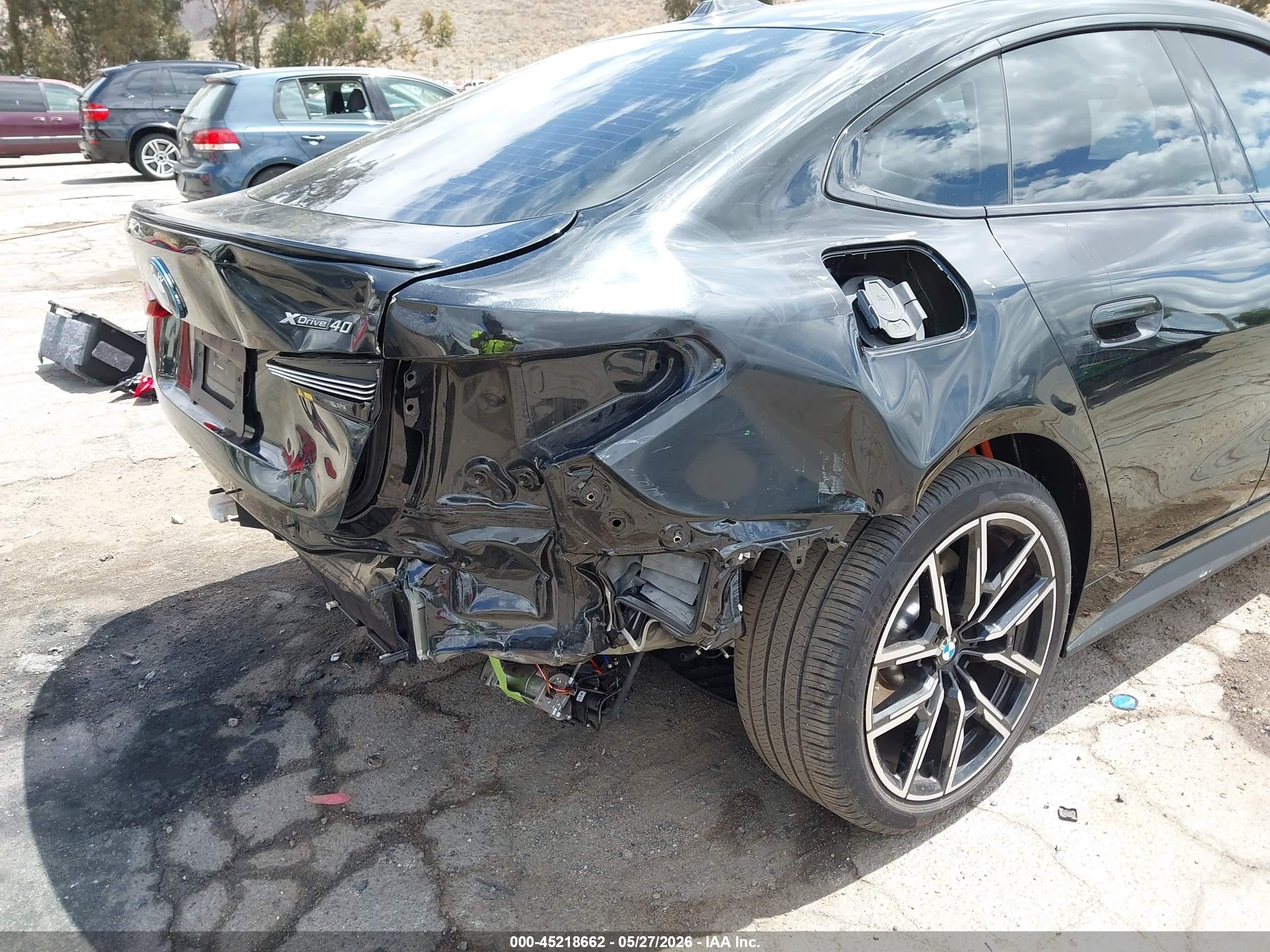 2025 BMW I4 VIN WBY43HD06SFU60439 IAAI salvage auction — Rear End, Salvage (California), sold $19,650 on 2026-08-17 (photo 6)