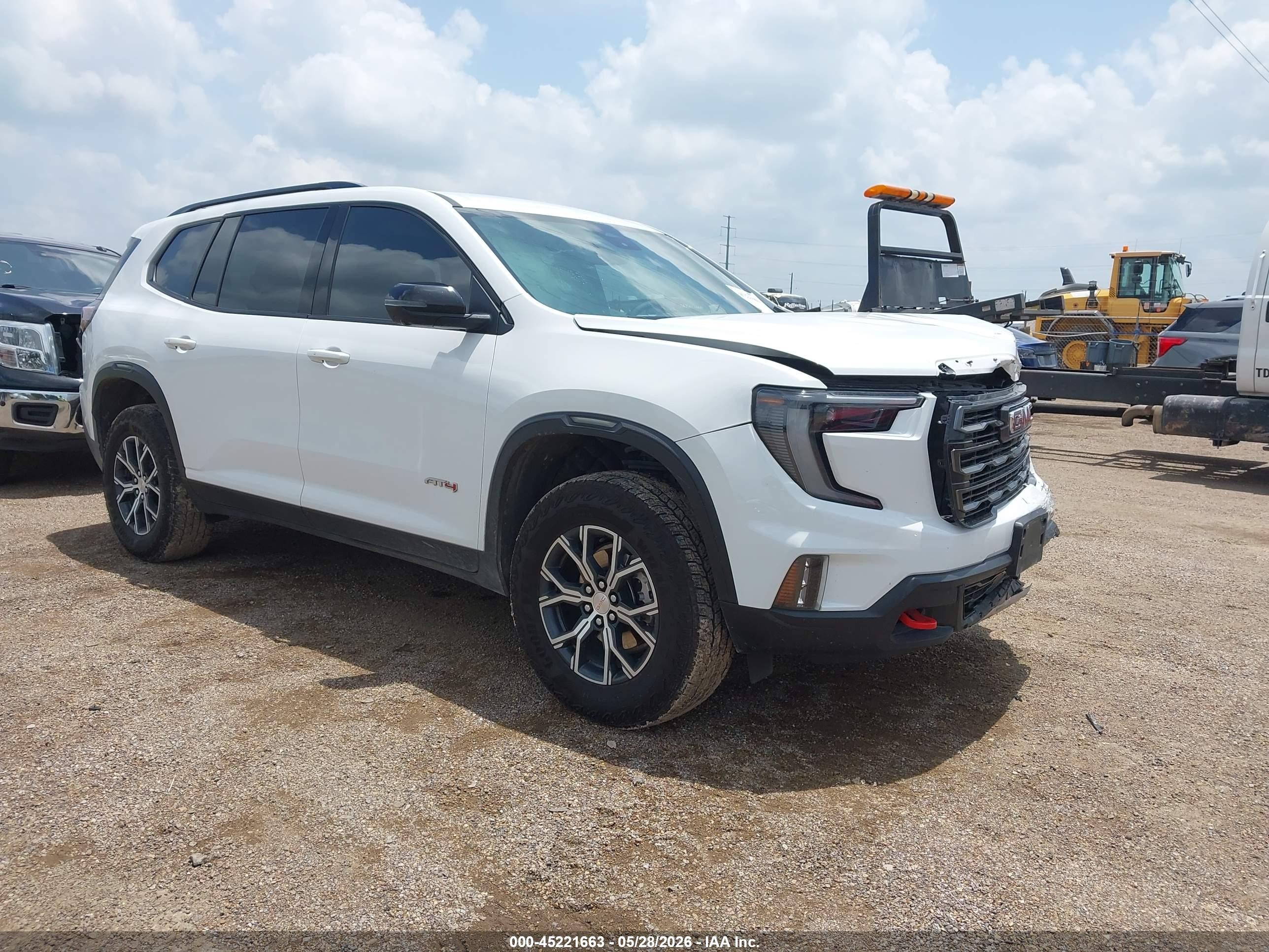 2025 Gmc Acadia VIN 1GKENPRS8SJ218659 IAAI salvage auction — Front End, Original (Texas), sold $13,900 on 2026-10-08 (photo 1)