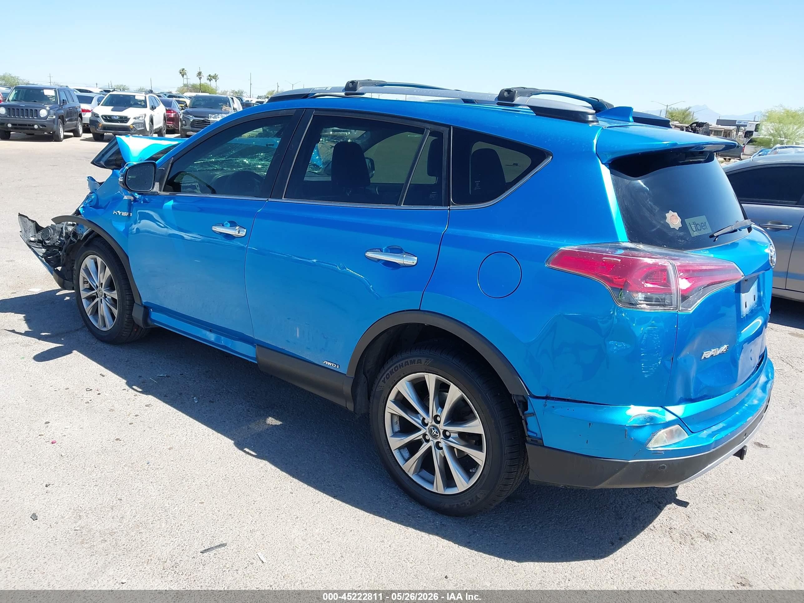 2018 Toyota RAV4 Hybrid VIN JTMDJREV3JD155725 IAAI salvage auction — Front End, Salvage (Arizona), sold $1,150 on 2026-07-09 (photo 3)