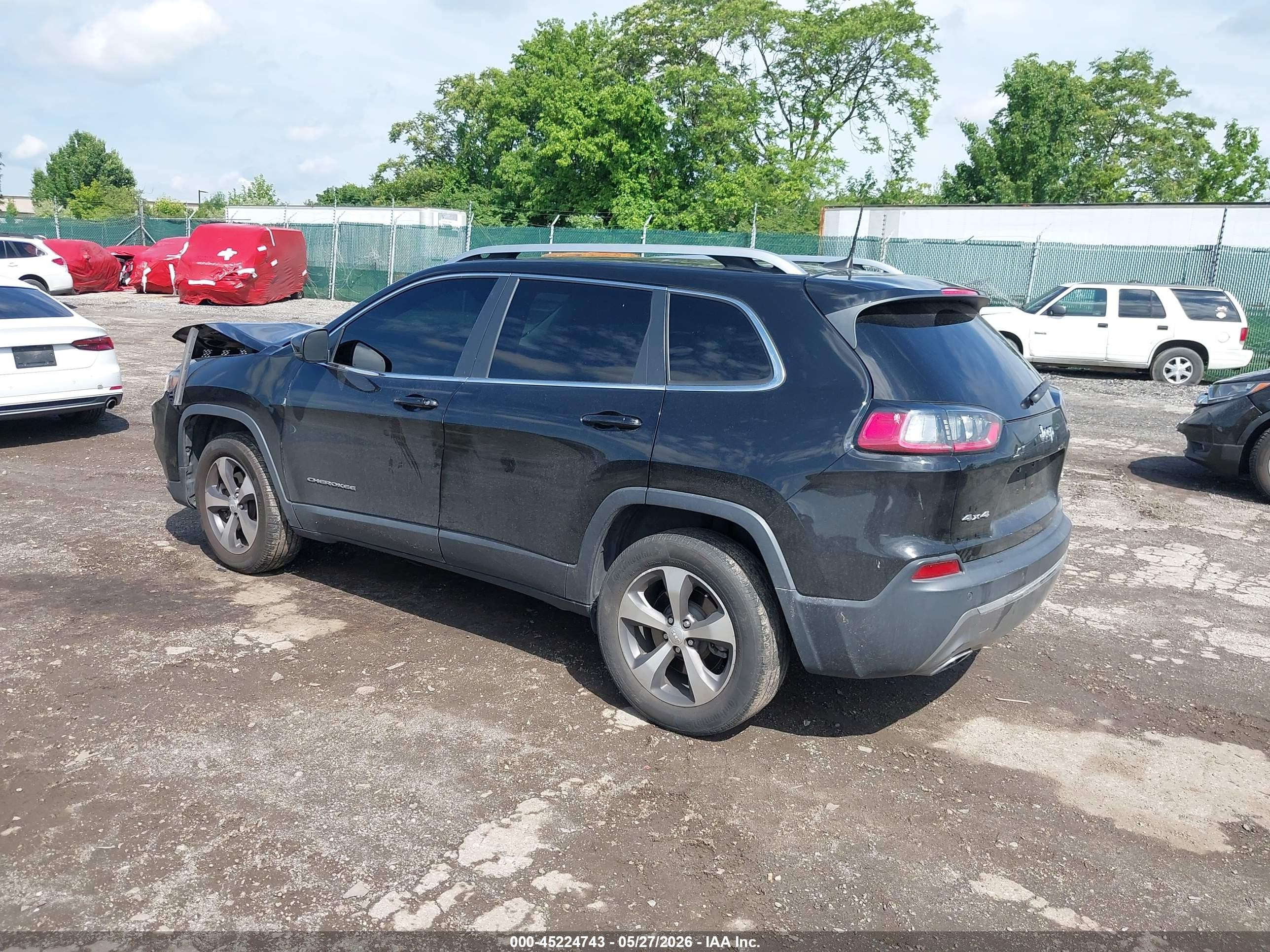 2020 Jeep Cherokee VIN 1C4PJMDNXLD627536 IAAI salvage auction — Front End, Salvage (Pennsylvania), sold $3,200 on 2026-07-07 (photo 3)