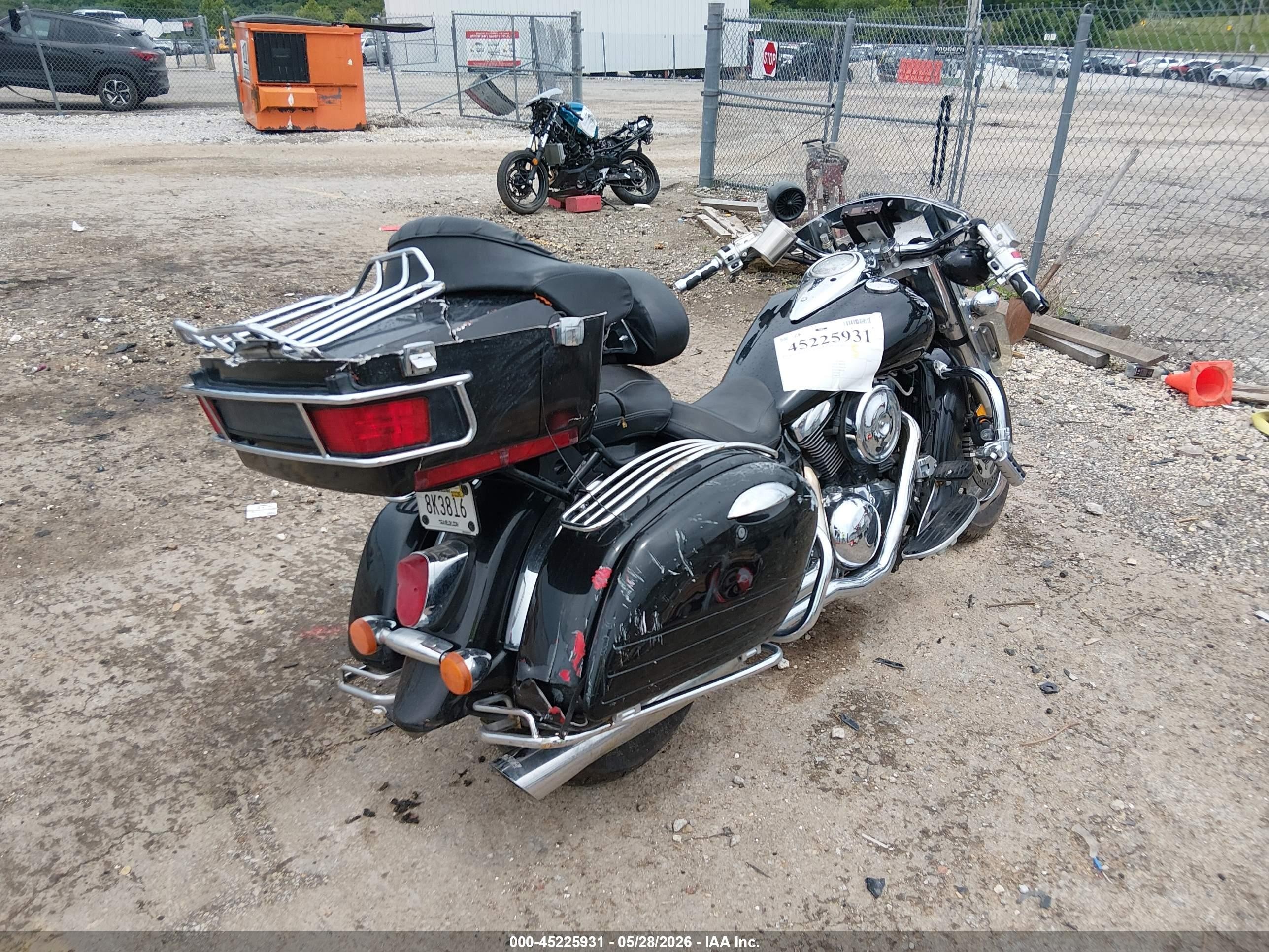 2008 Kawasaki Vn1600 VIN JKBVNKD118A020601 IAAI salvage auction — Rear End, Salvage (Oklahoma), sold $50 on 2026-09-09 (photo 4)