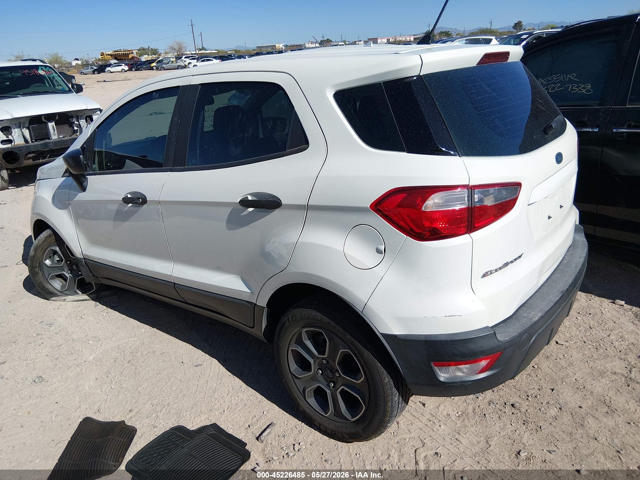 2019 Ford EcoSport VIN MAJ3S2FE9KC290770 IAAI salvage auction — Front End, Salvage (Arizona), sold $1,050 on 2026-07-08 (photo 3)