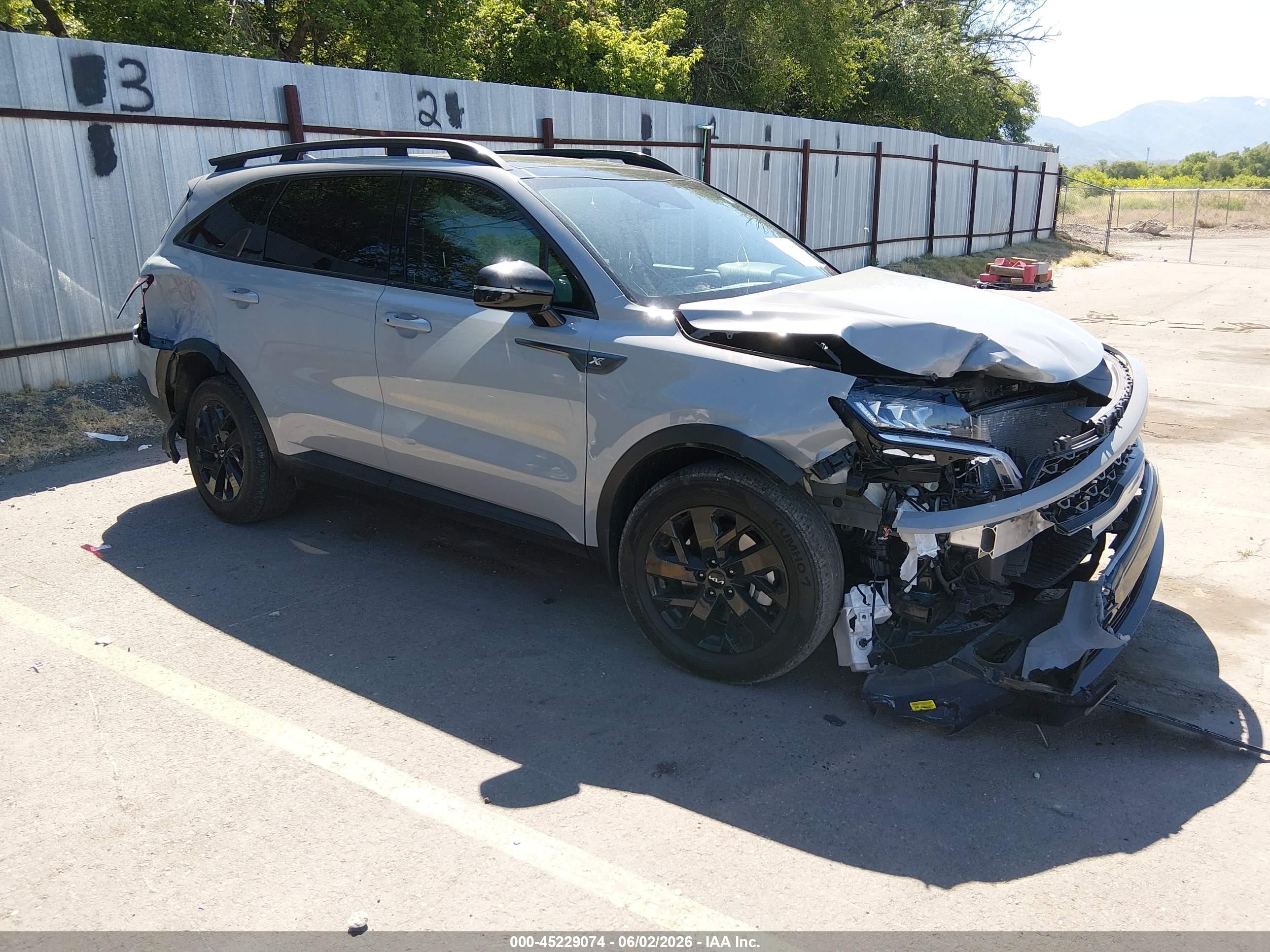 2022 Kia Sorento VIN 5XYRLDLC1NG158330 IAAI salvage auction — Front End, Salvage (Utah), sold $5,600 on 2026-07-09 (photo 1)