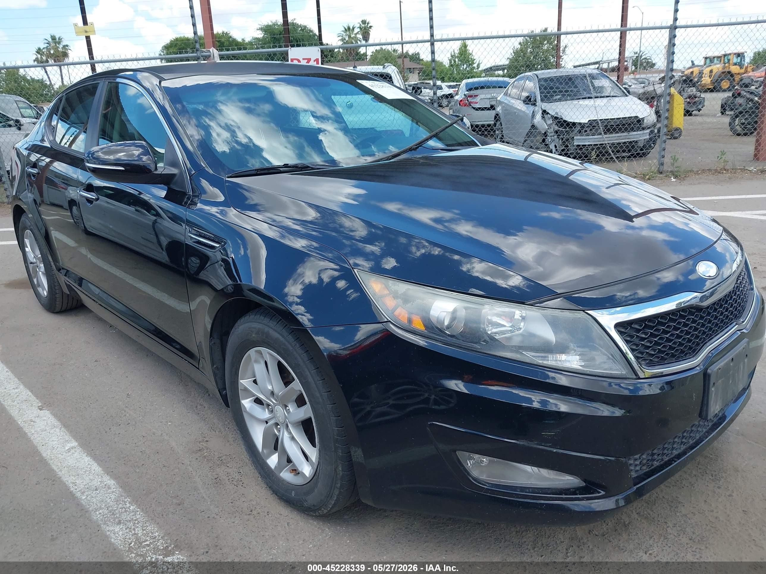 2013 Kia Optima VIN 5XXGM4A77DG191345 IAAI salvage auction — Unknown, Salvage (California), sold $1,300 on 2026-09-18 (photo 1)