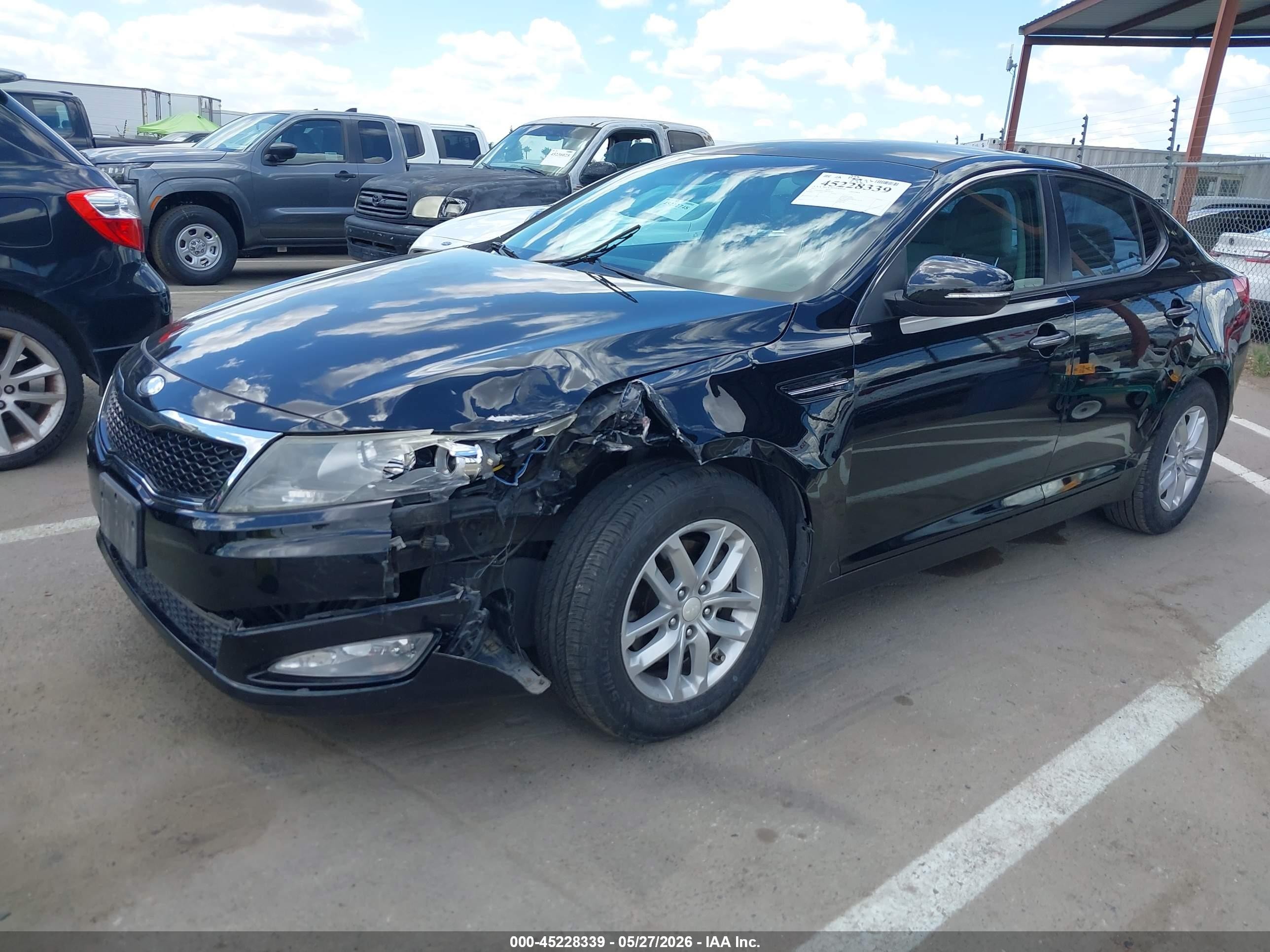 2013 Kia Optima VIN 5XXGM4A77DG191345 IAAI salvage auction — Unknown, Salvage (California), sold $1,300 on 2026-09-18 (photo 2)