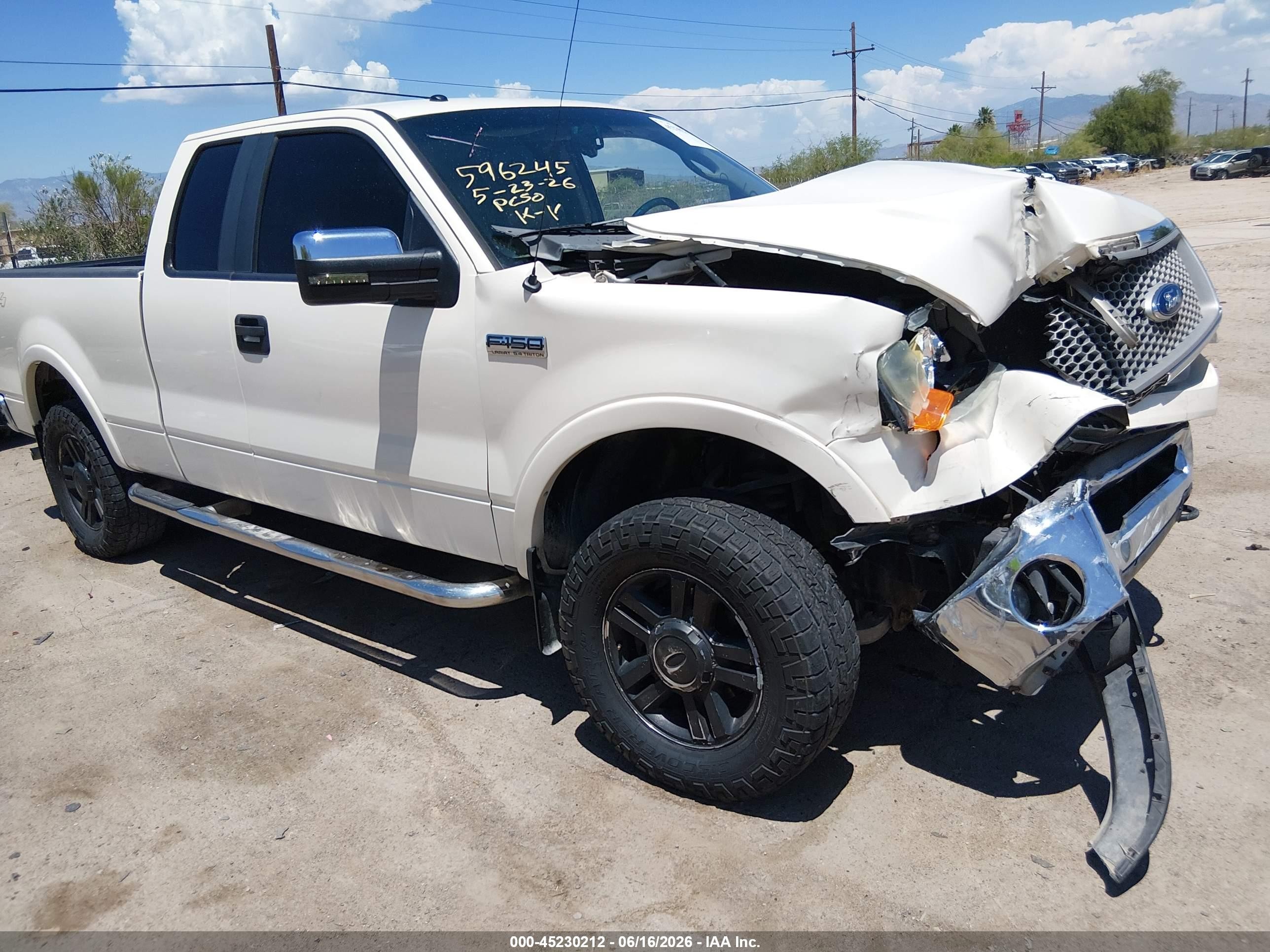 2008 Ford F-150 VIN 1FTPX14V48FB56783 IAAI salvage auction — Front End, Salvage (Arizona), sold $900 on 2026-07-09 (photo 1)