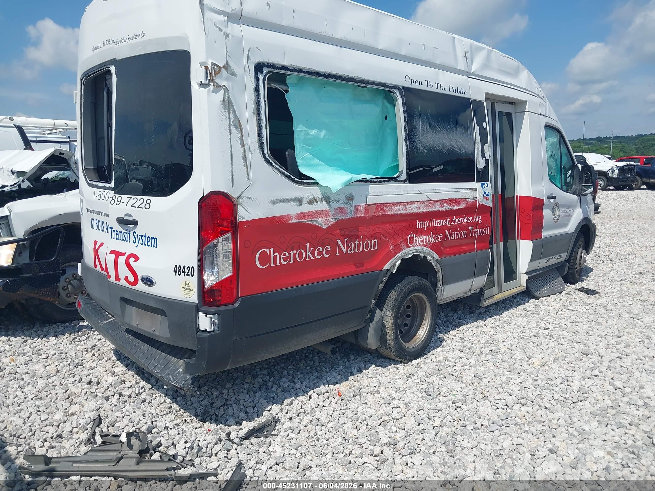 2024 Ford Transit VIN 1FDVU4X80RKB48420 IAAI salvage auction — Rollover, Salvage (Oklahoma), sold $3,850 on 2026-09-24 (photo 4)