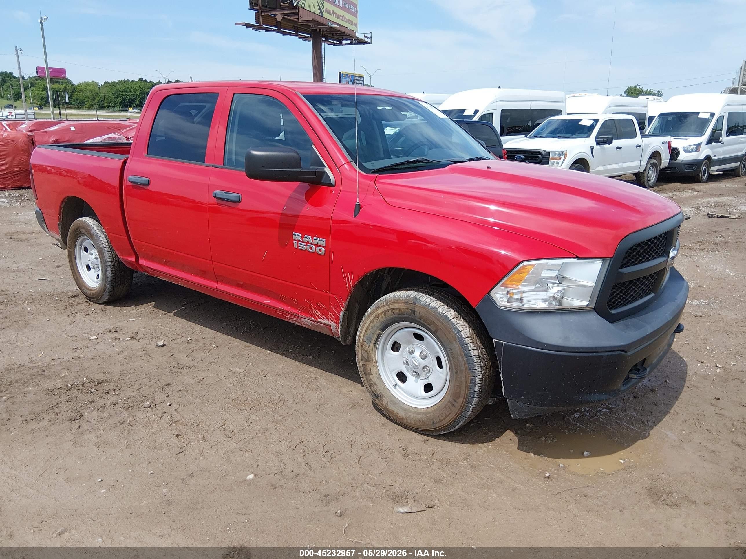 2016 Ram 1500 VIN 1C6RR7KG5GS362525 IAAI salvage auction — Rear End, SF97 (Oklahoma), sold $16,300 on 2026-07-09 (photo 1)